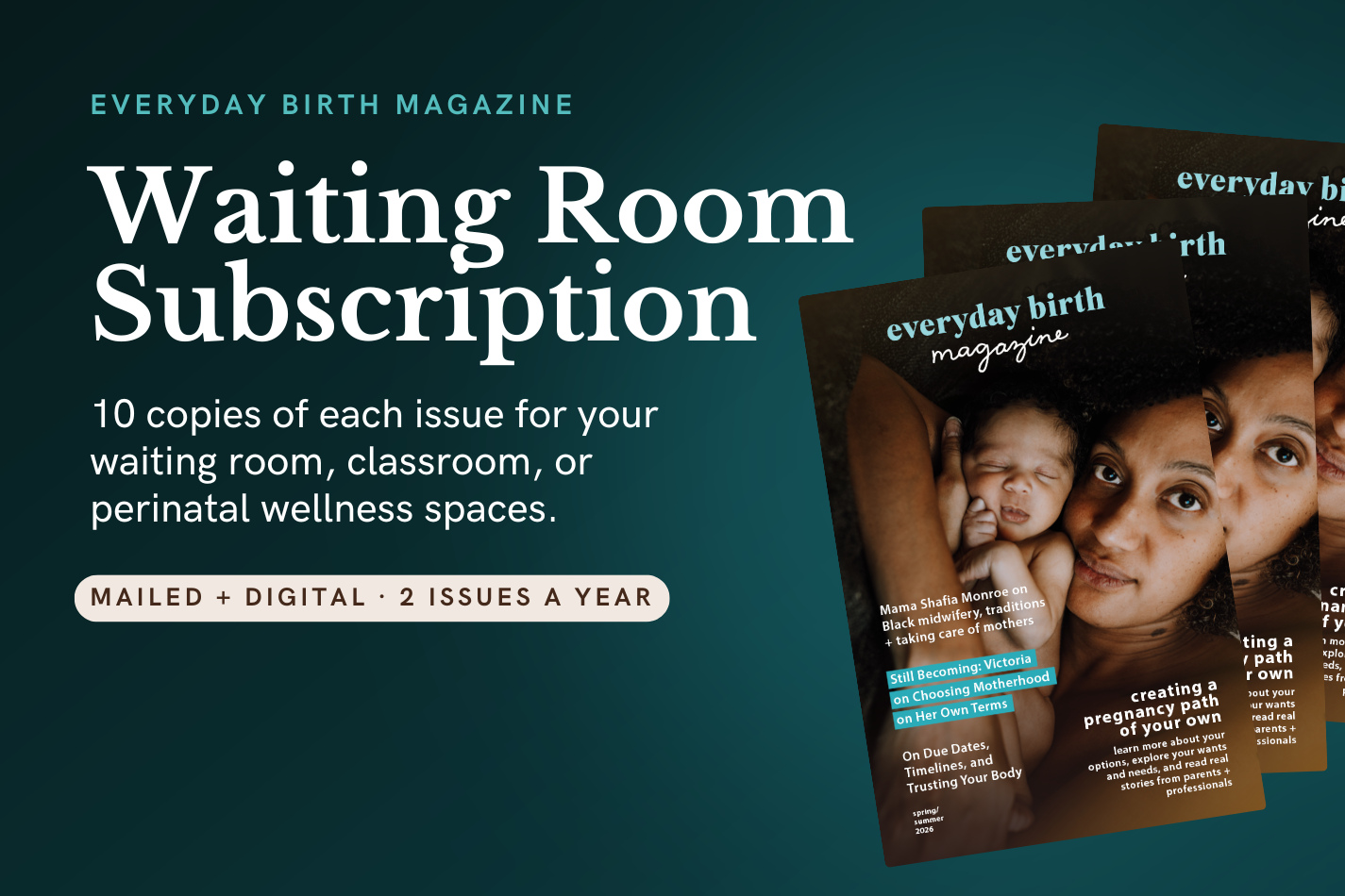 Everyday Birth Magazine | Waiting Room Subscription | Monthly