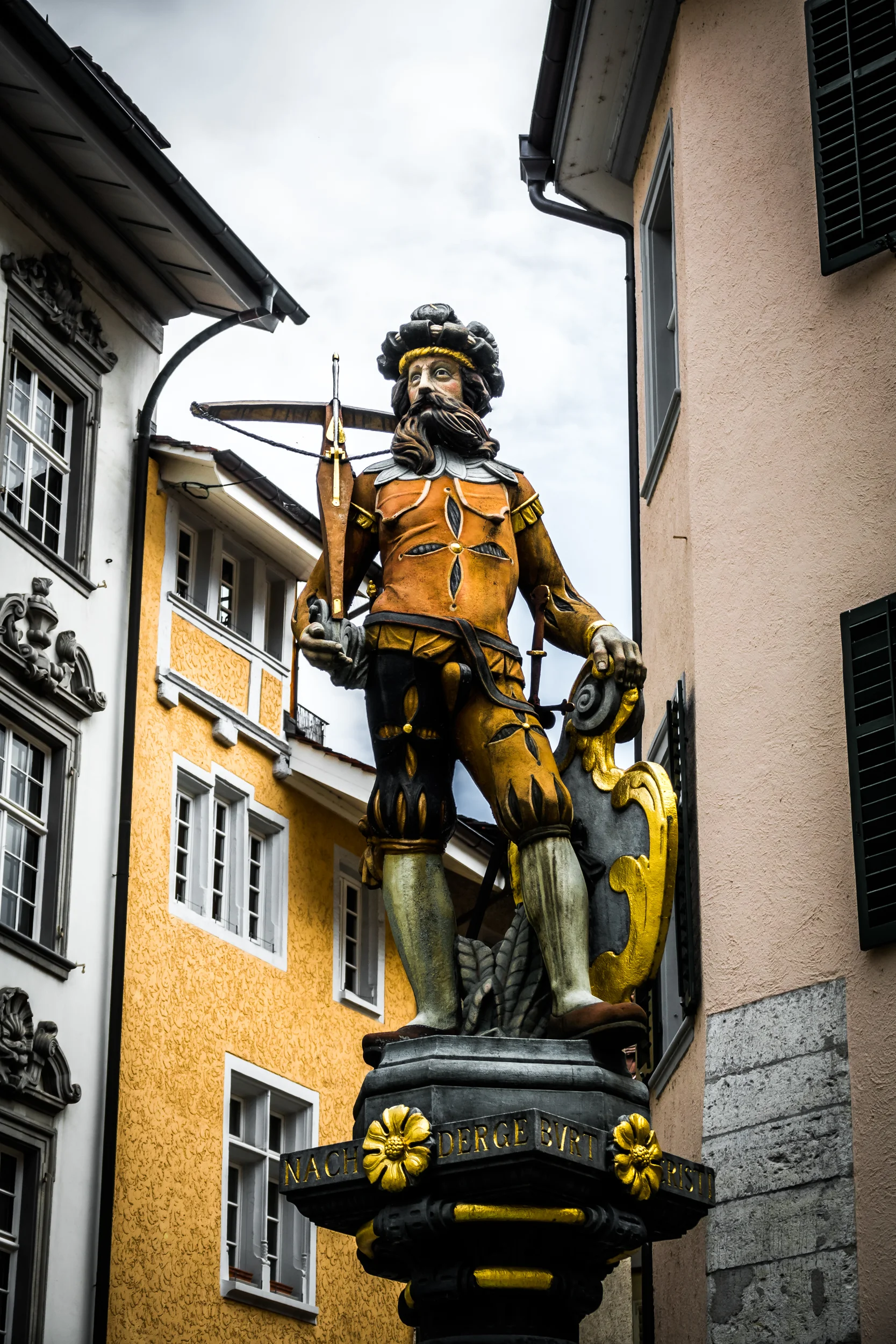 A statue in Schaffhausen