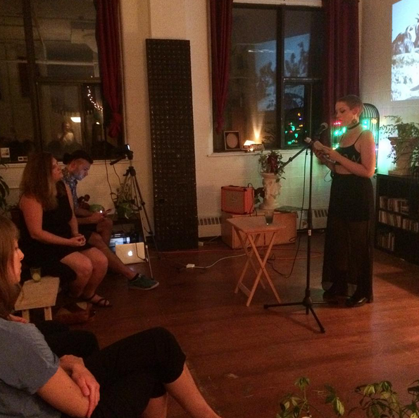 Reading at the Montreal Desert Pets Press launch (photo by @desertpetspress)