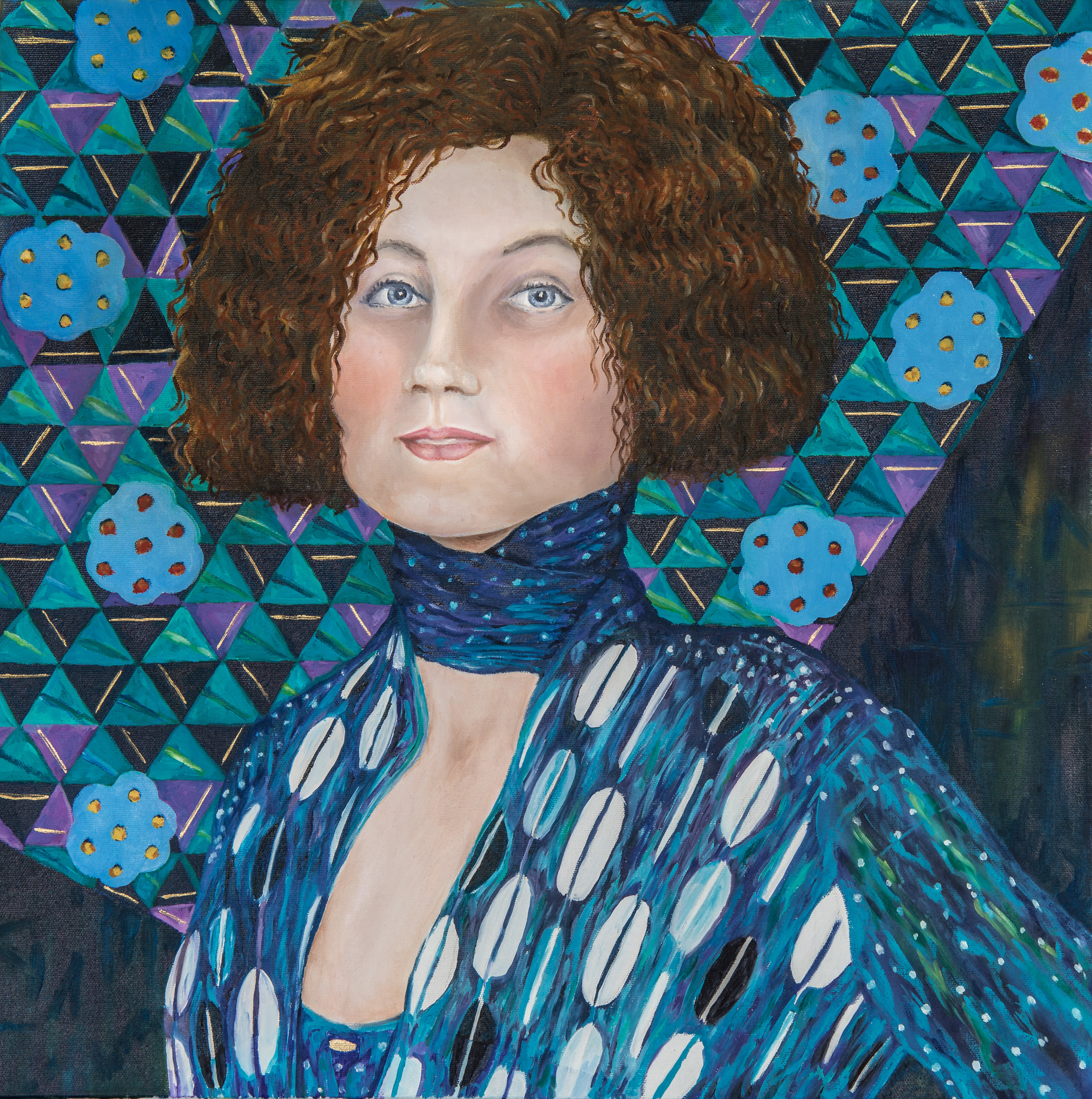 Study of a Detail Based on Gustav Klimt's, "Portrait of Emily Floges", 1902 (2017)