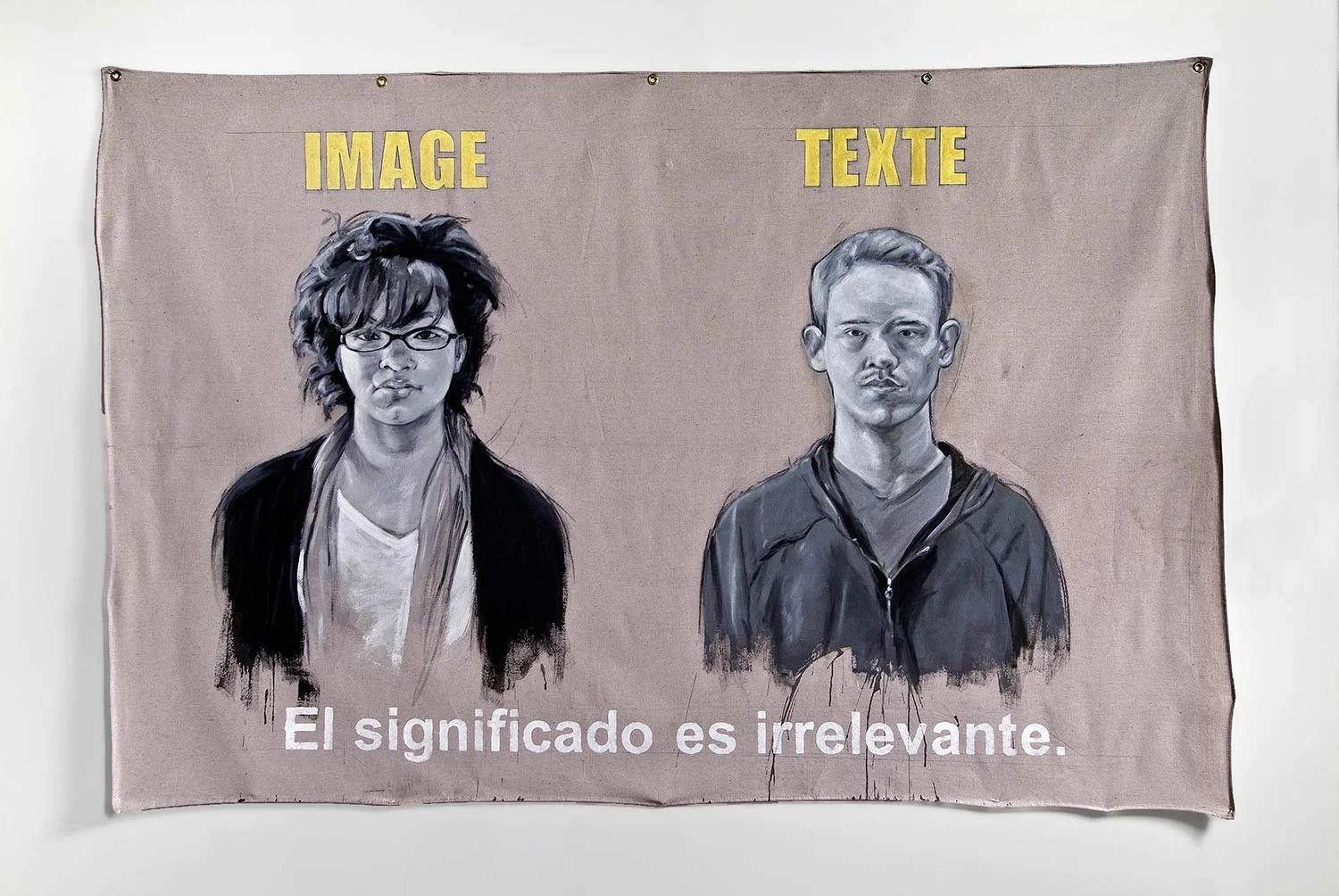 John Zarcone, Information Theory Oil and acrylic on canvas tarp 6’ x 9’ x 0"