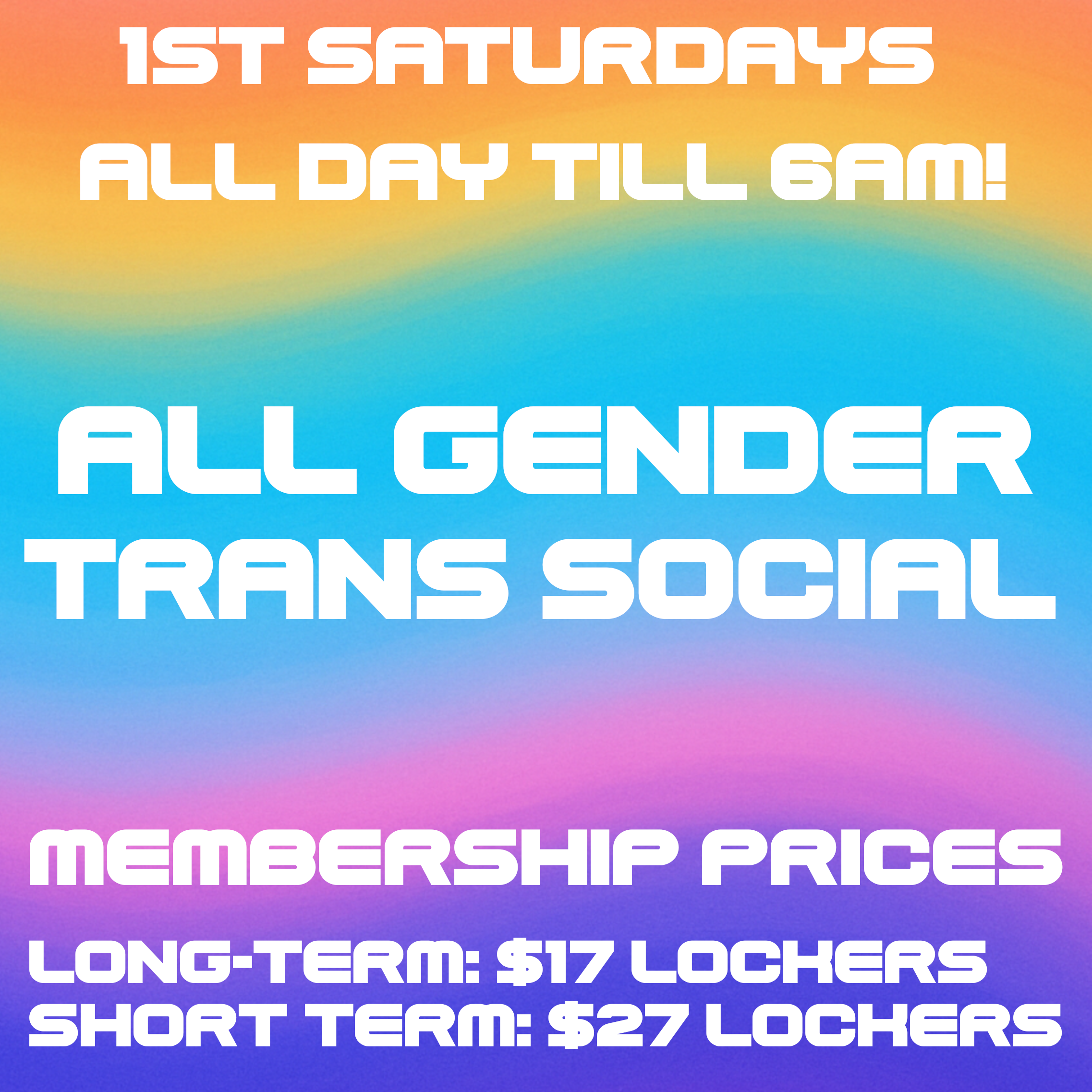 TranSocial! Now the FIRST Saturday of the month.