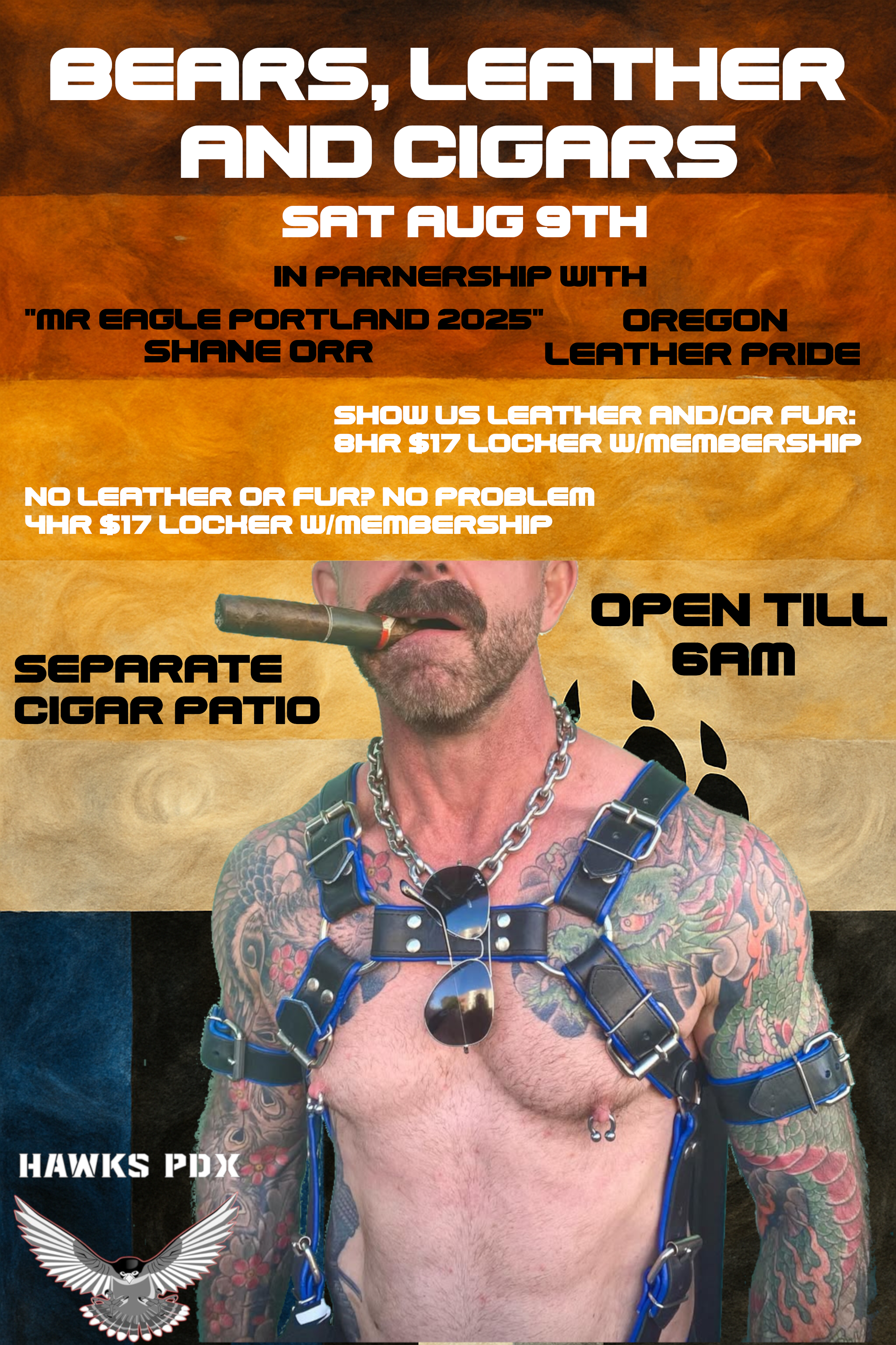 BEARS & LEATHER & CIGARS Party