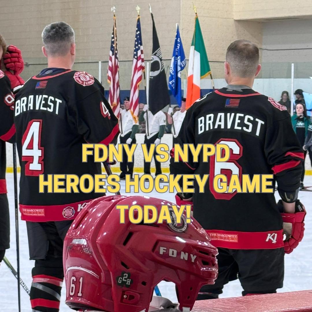 Join Spittin' Chiclets for the 50th annual FDNY vs NYPD Heroes Hockey Game, live from UBS Arena this afternoon.  Live stream begins at 4:15pm, puck drops at 5:00pm. 

Keep an eye out for a live interview with our very own Chris Hagen! 

https://barst