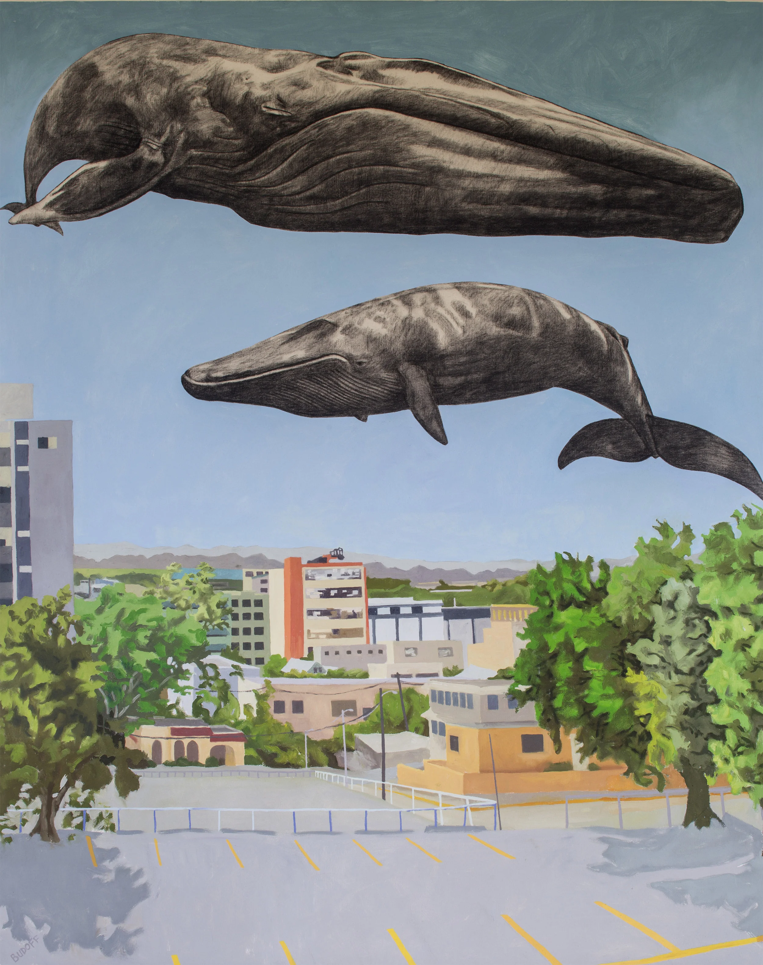 Whales in Santurce, 72" x 48," 2016