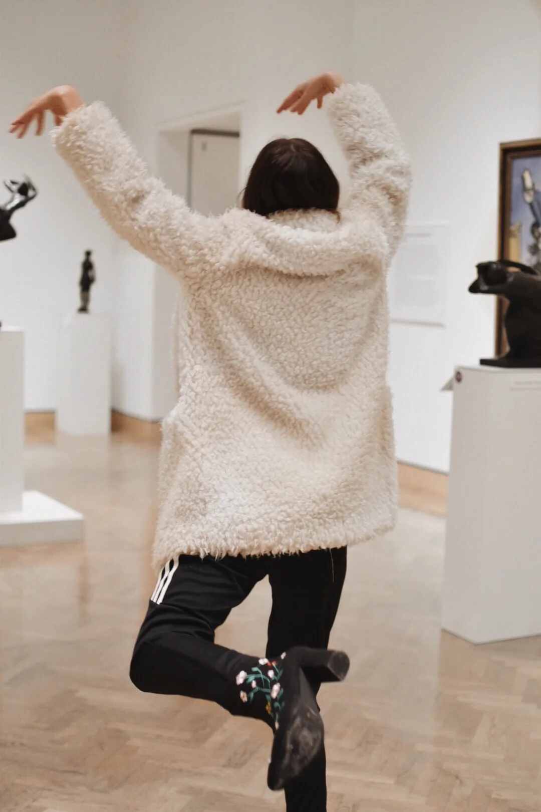 We heard opera music playing and I guess that made me turn into a ballerina for a sec. Can't take me anywhere.