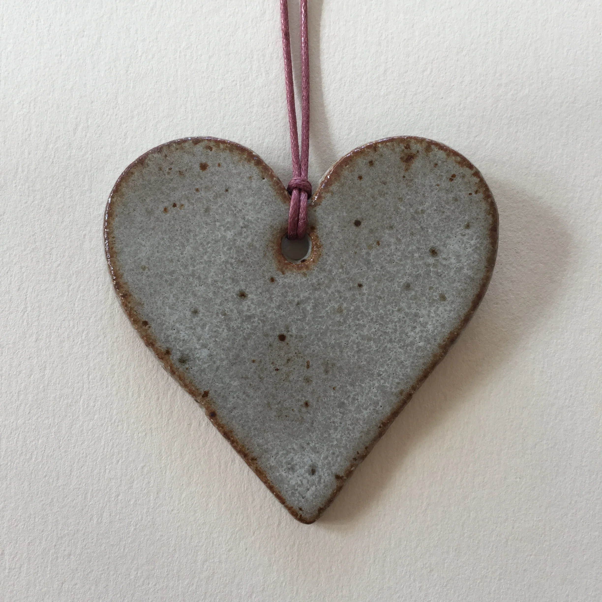 Heart Ornament - Speckled Grey