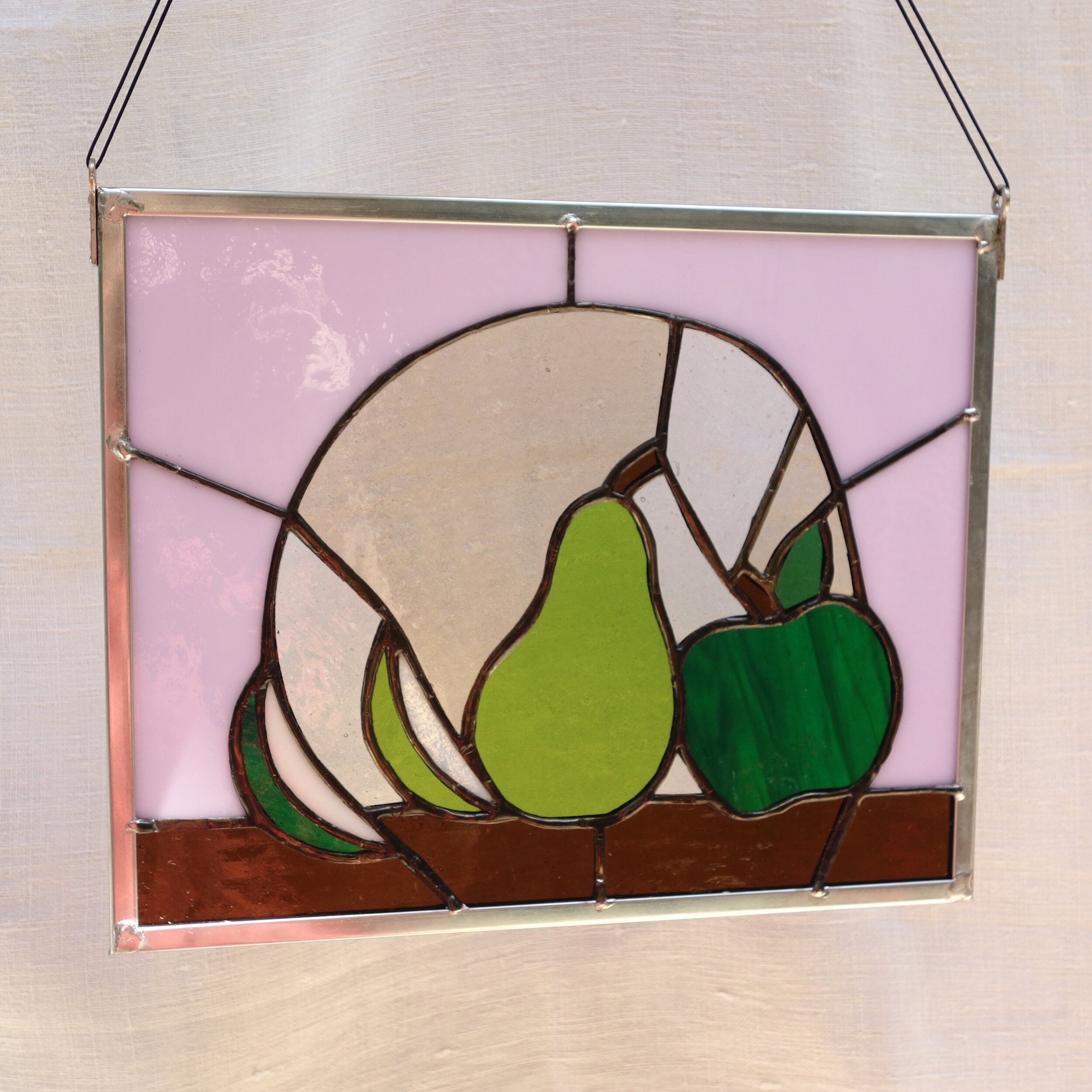 Still Life with Apple &amp; Pear Sun Catcher