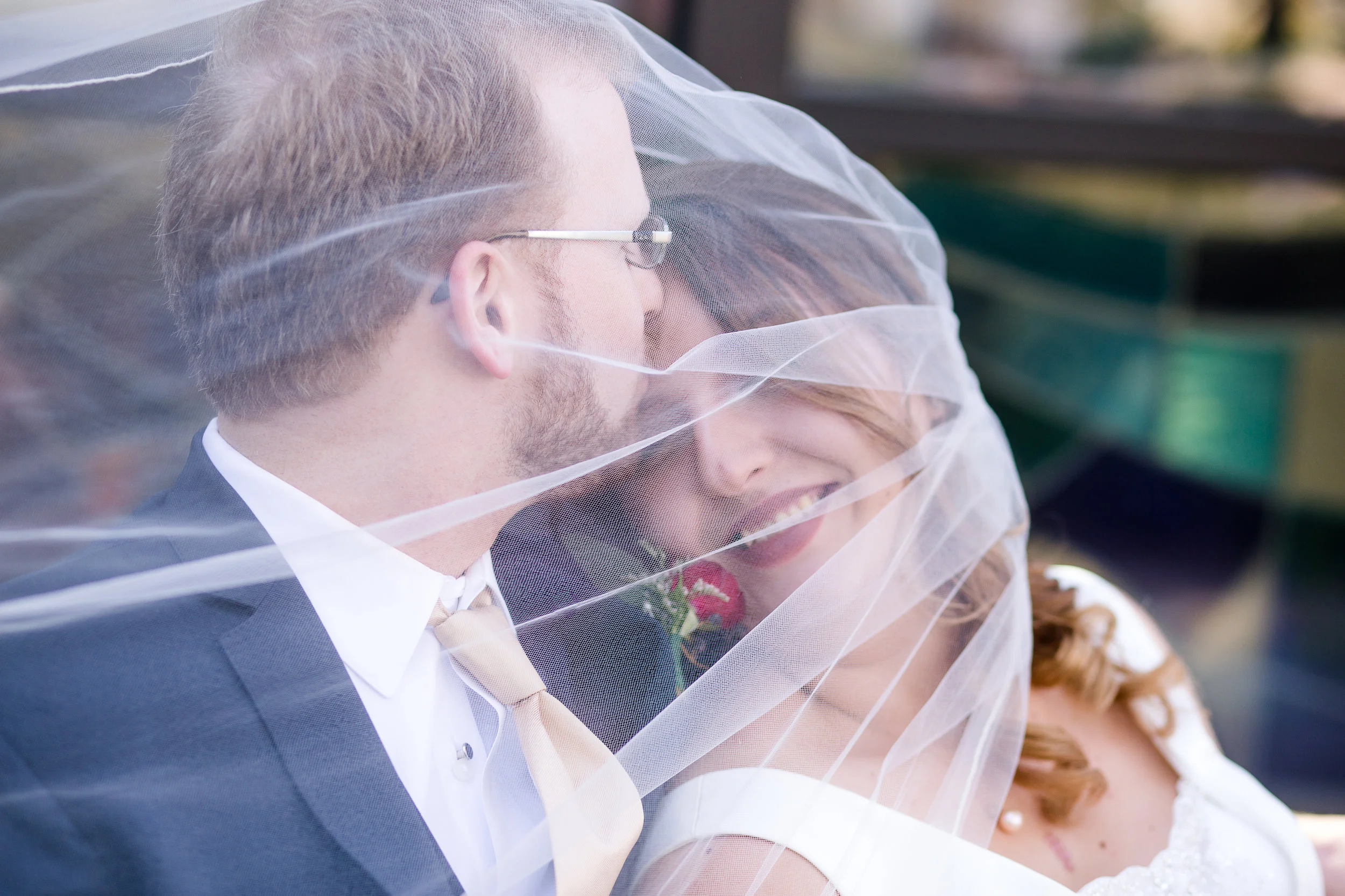 Okay, so this isn't a first look photo, but this is just moments after their first look, and it was so easy to capture their connection during the formal portraits. 