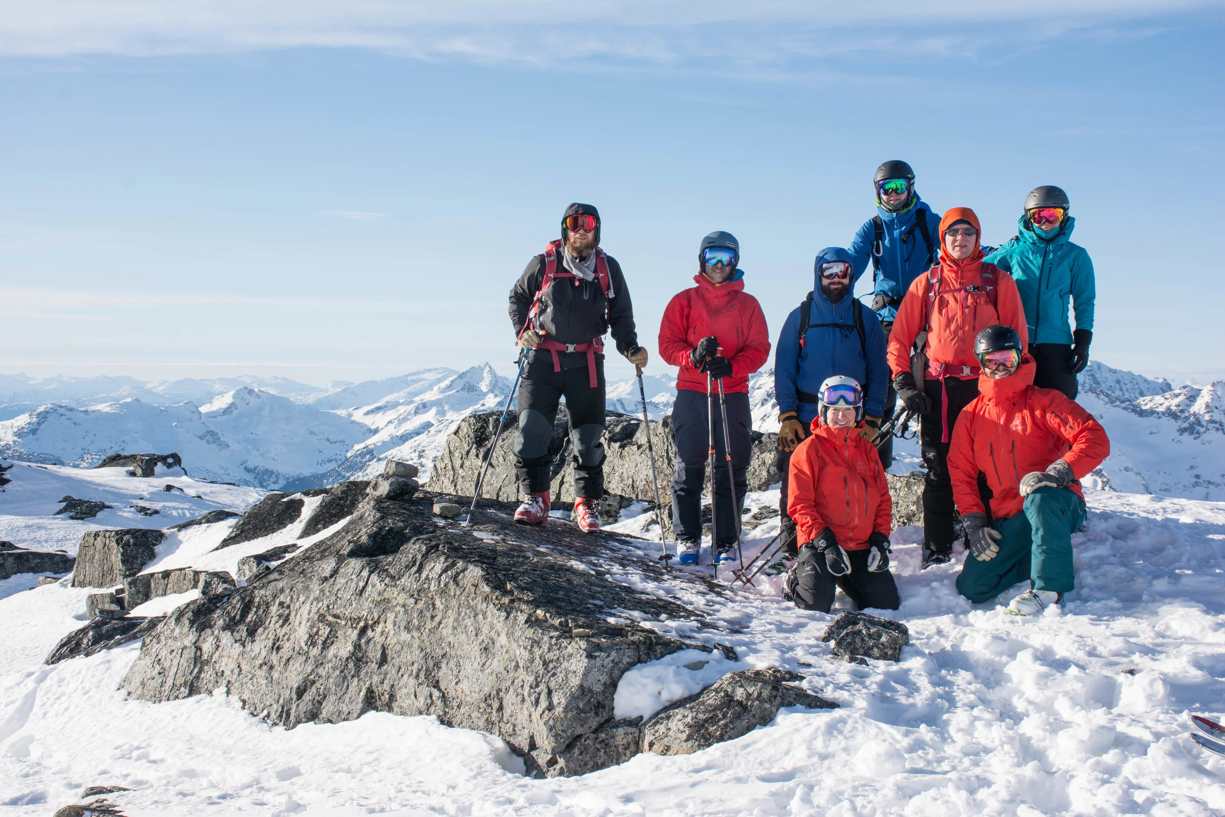 Group shot on the Summit of Rohr