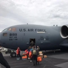 Flying to Antarctica