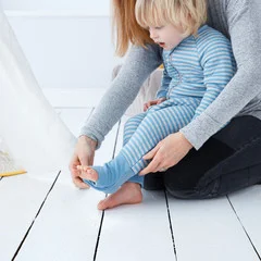 The Gro Company - Blue Stripe Gro Romper