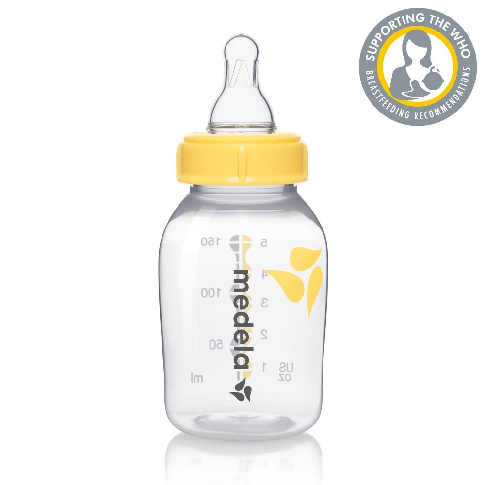 Medela Breastmilk Bottle 150ml with Teat S (Slow Flow Silicone Teat)