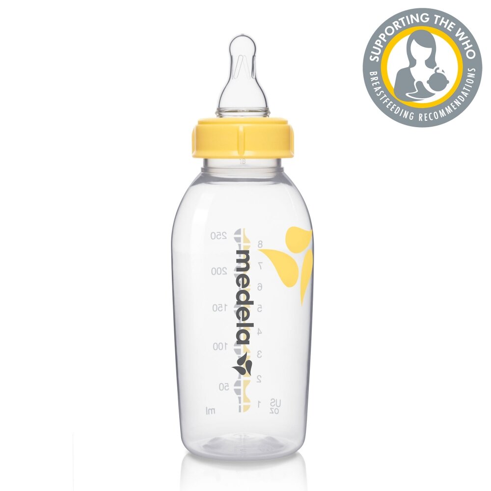 Medela Breastmilk Bottle 250ml with Teat M (Medium Flow Silicone Teat)