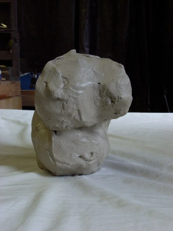 Original model in Clay, 2005 size 6 1/2 x 6 1/2 x 5 inches
