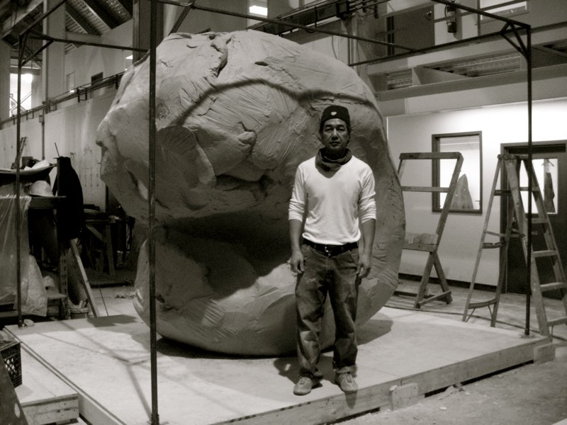  The commissioned enlargement to 8'&nbsp;tall bronze casting at Foundry Polich Art Works, NY, 2007 