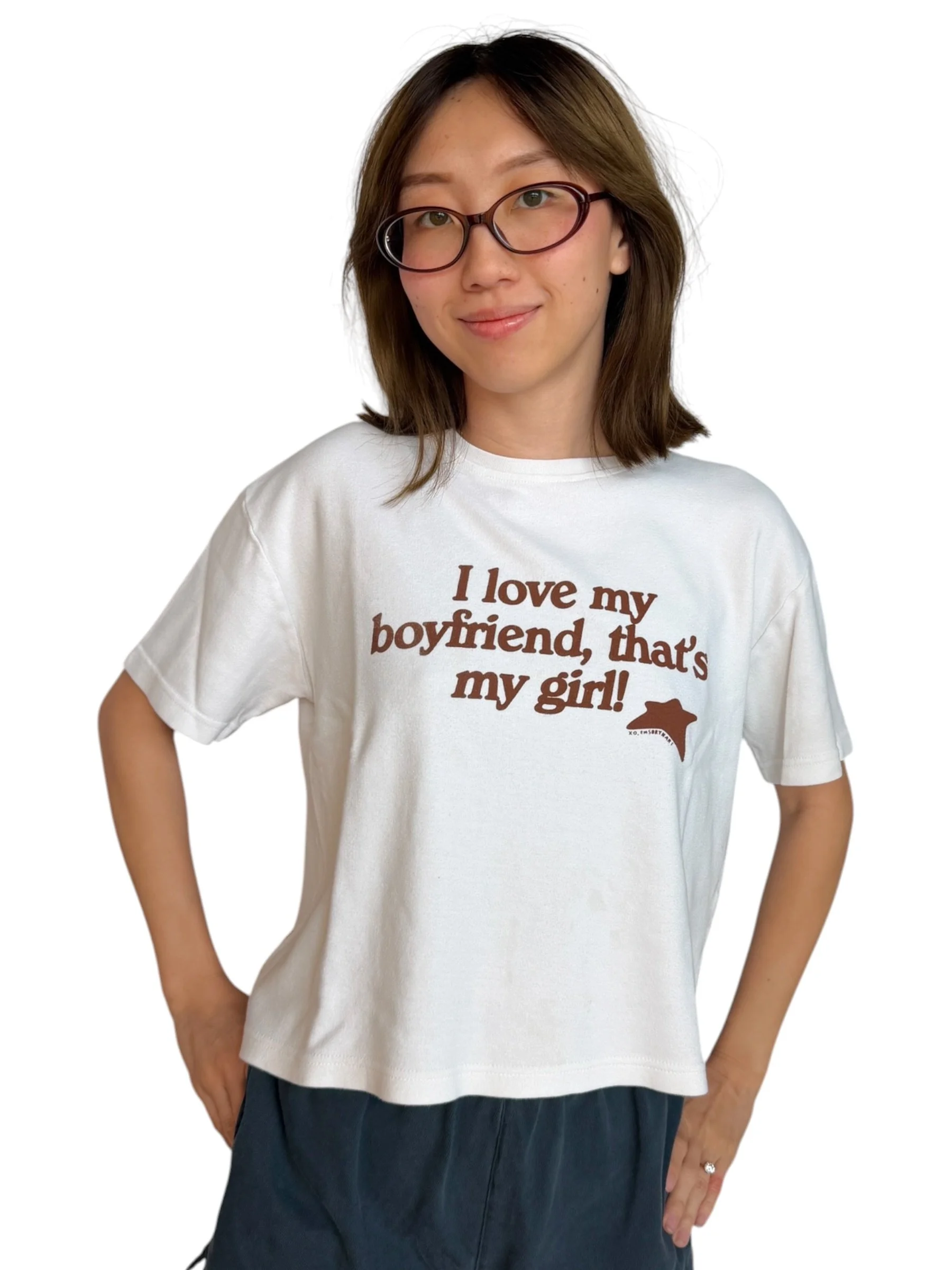 I Love My Boyfriend, That's My Girl Tee - S