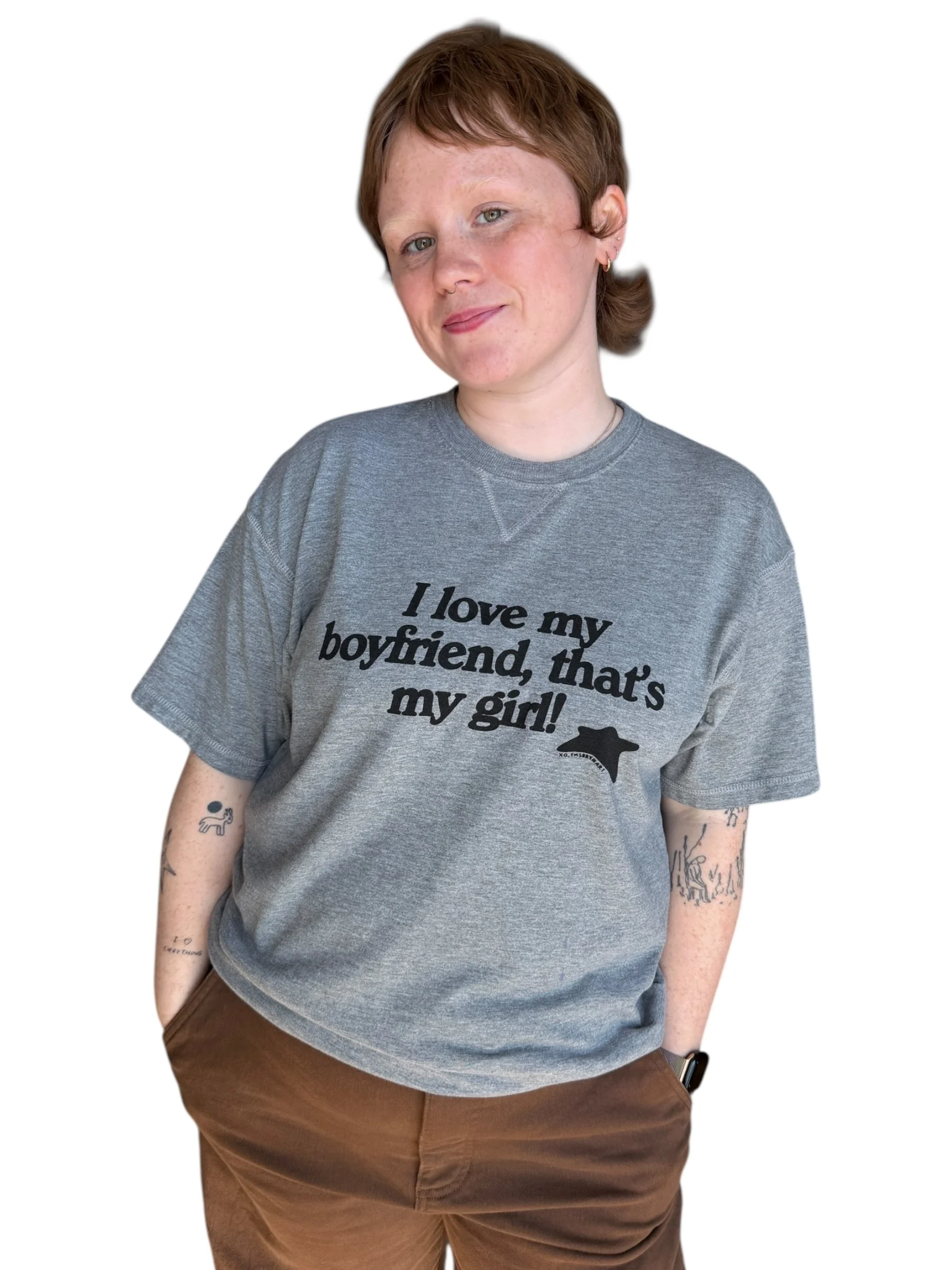 i love my boyfriend, that's my girl tee - M/L