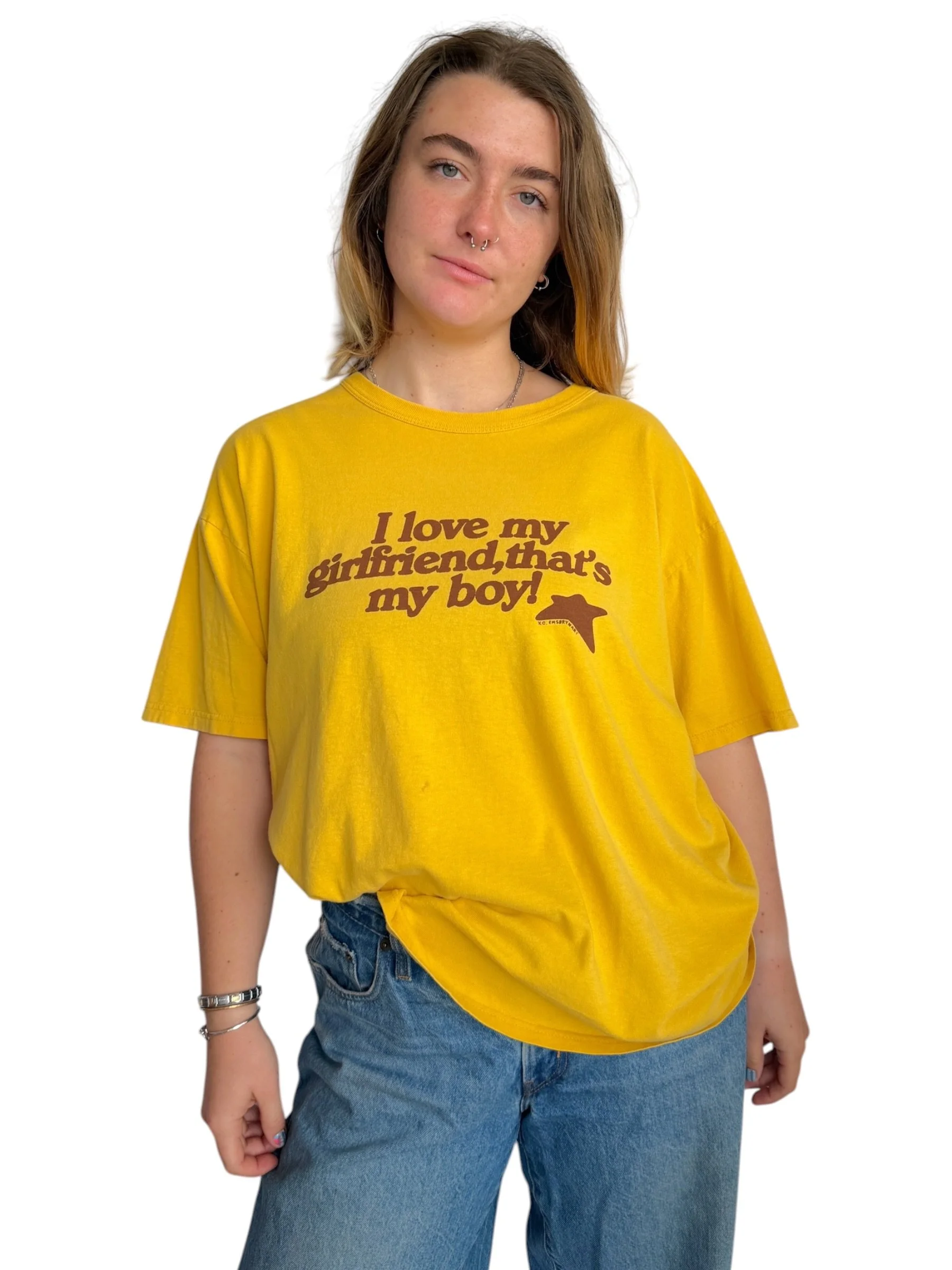 I Love My Girlfriend, That's My Boy Tee - XL