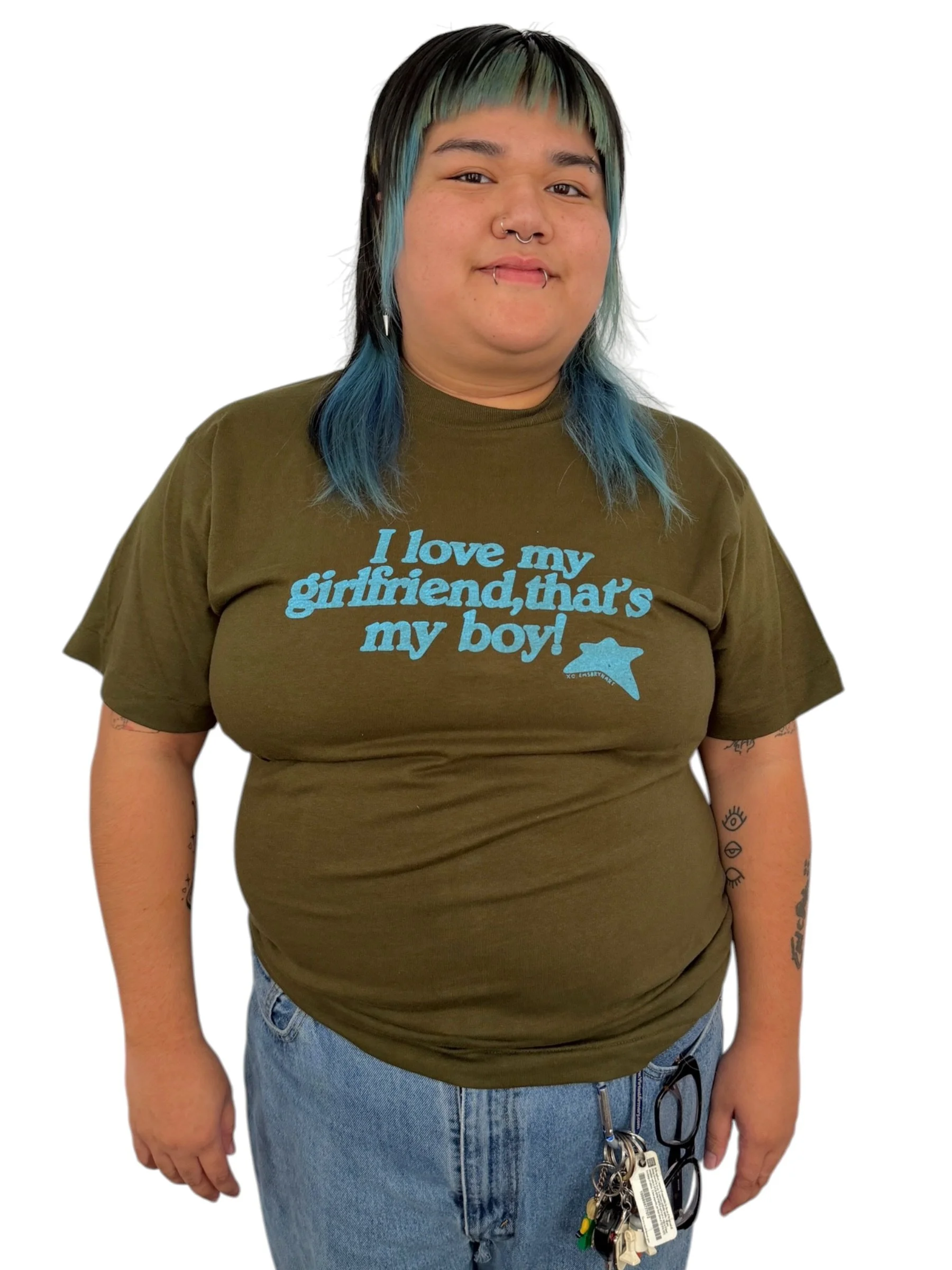 I Love My Girlfriend, That's My Boy! Tee - XL