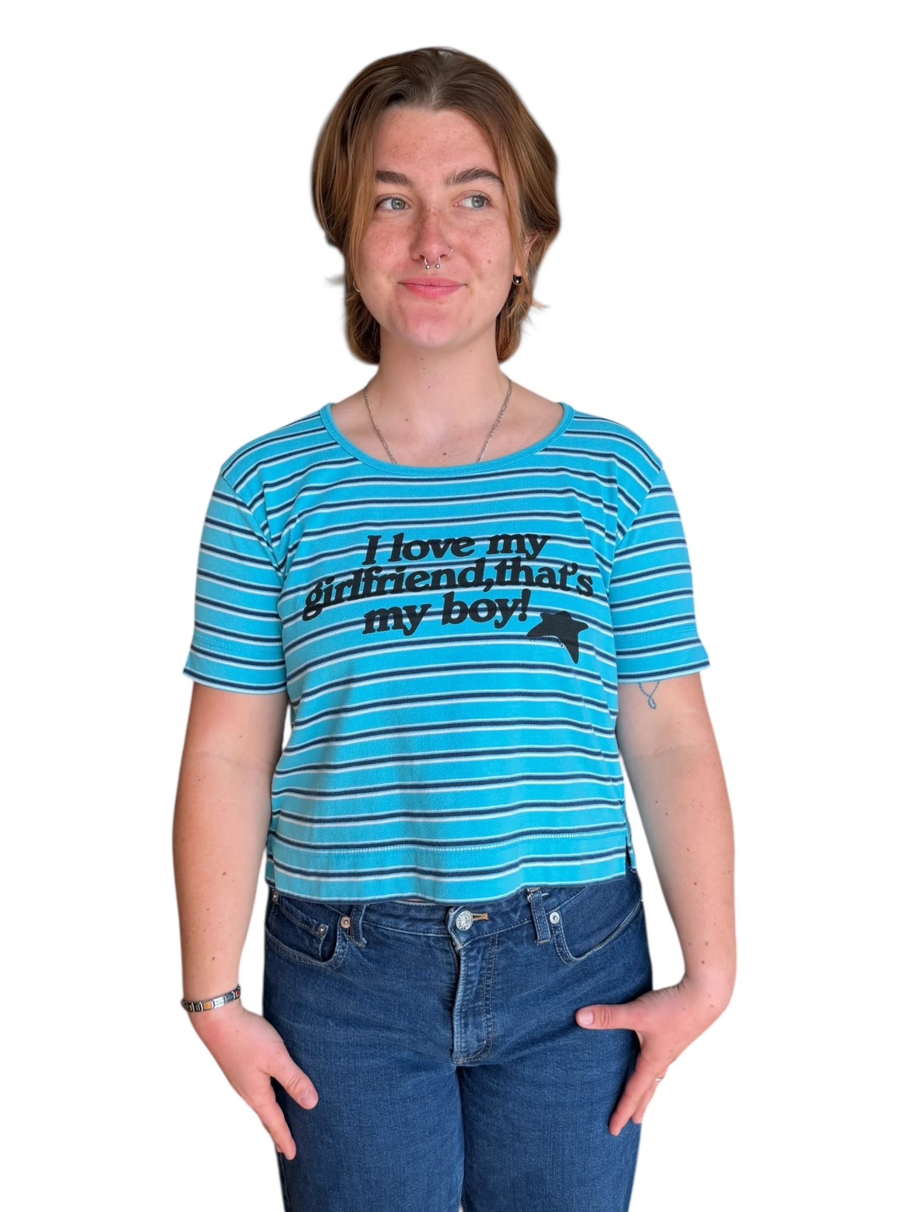 i love my girlfriend, that's my boy tee - M