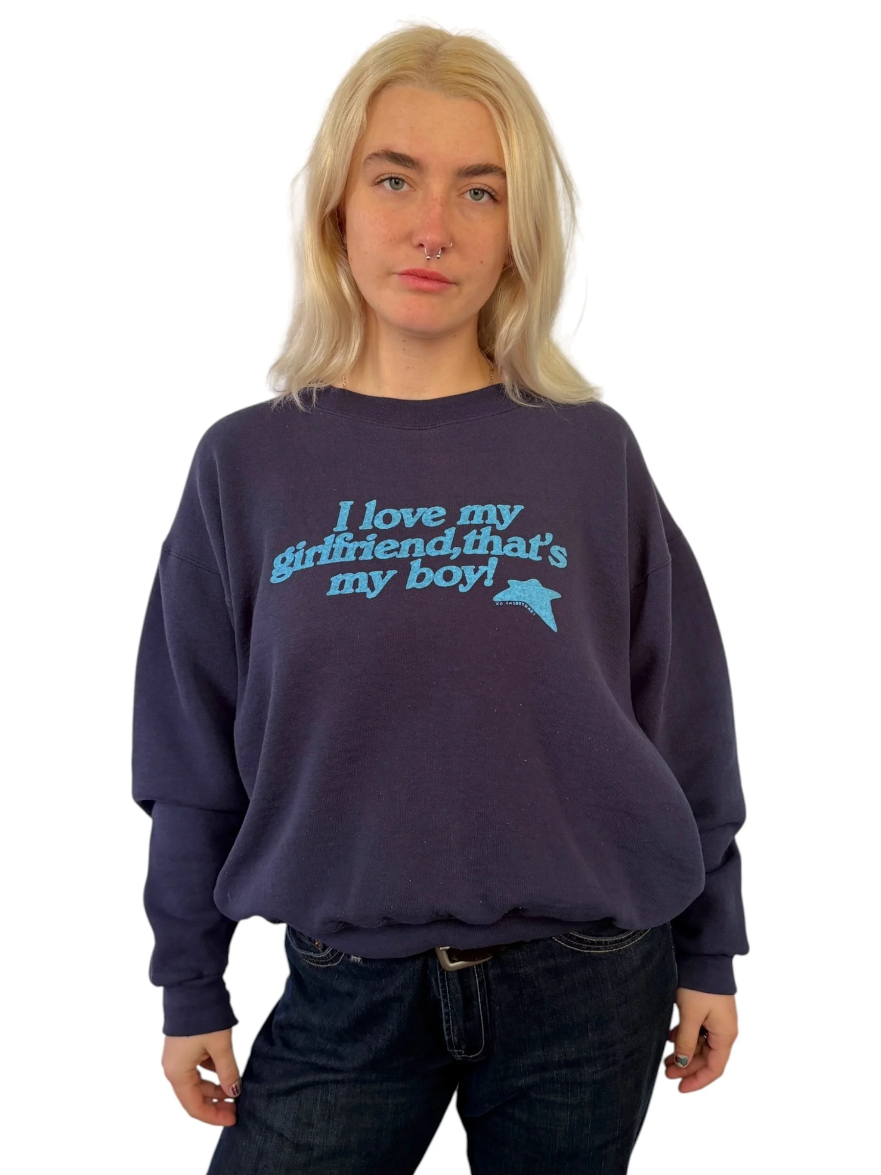 I Love My Girlfriend, That's My Boy Sweatshirt - L/XL