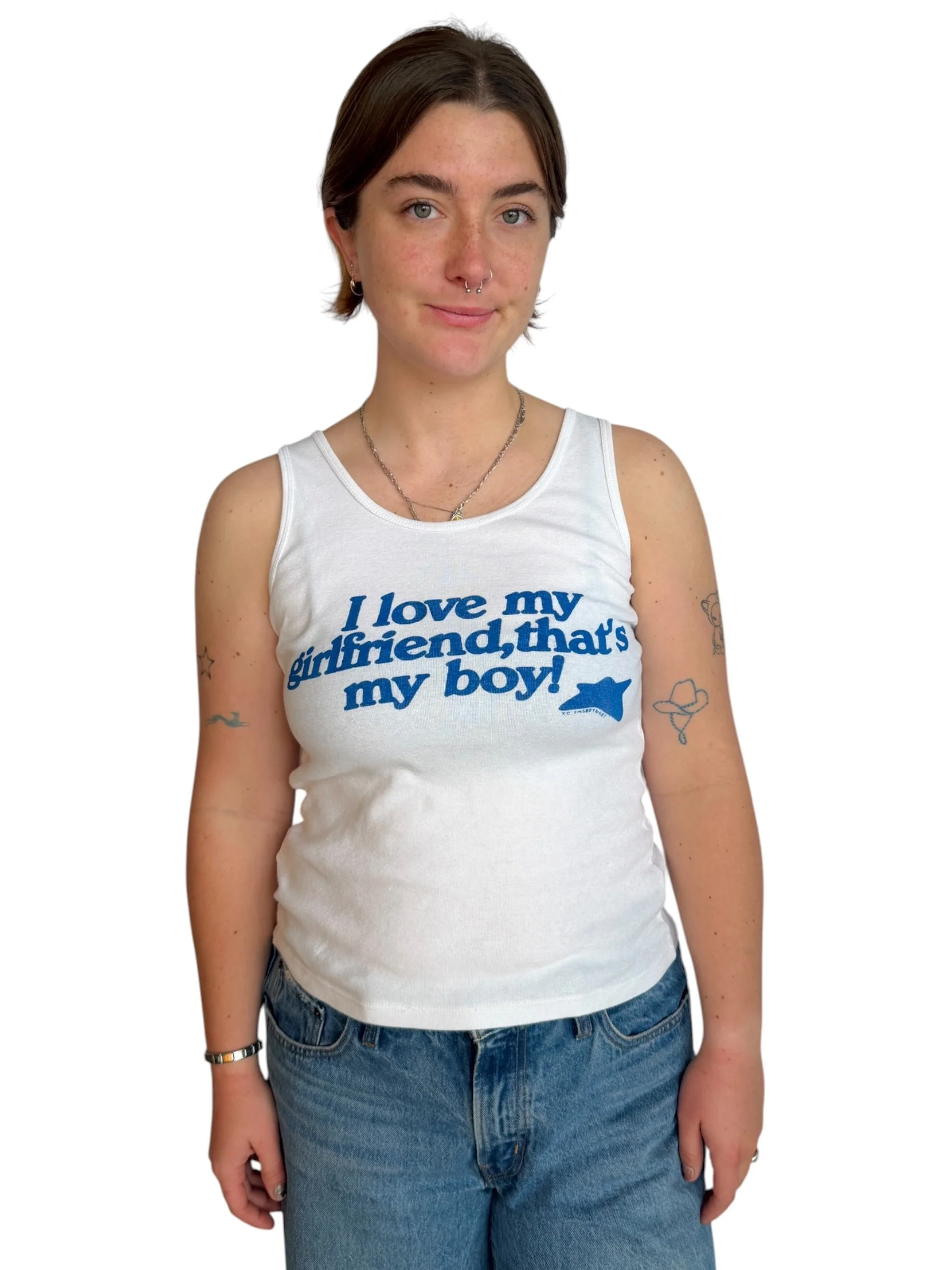 I Love My Girlfriend, That's My Boy Tank - L