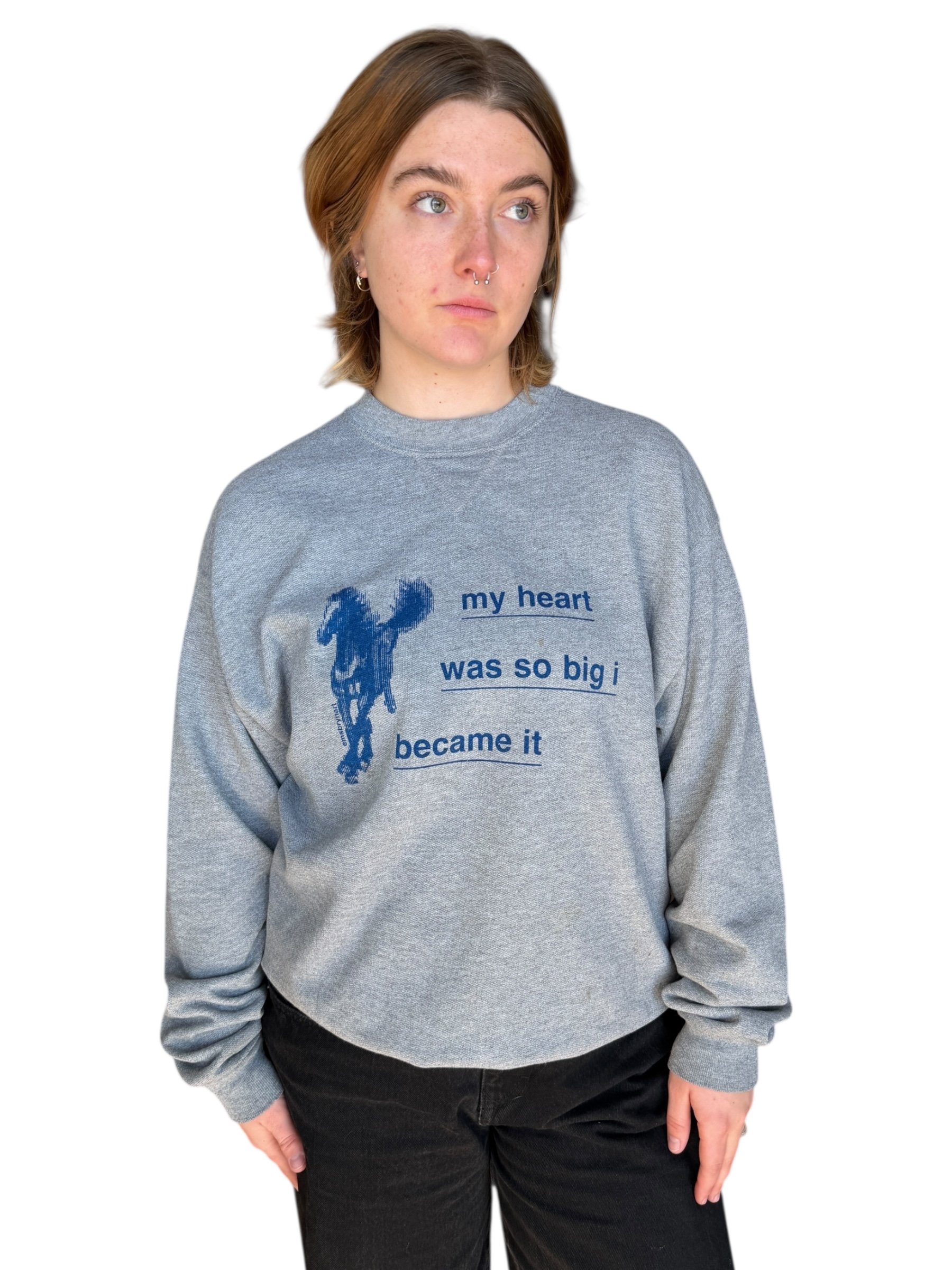 my heart was so big i became it sweater - xl