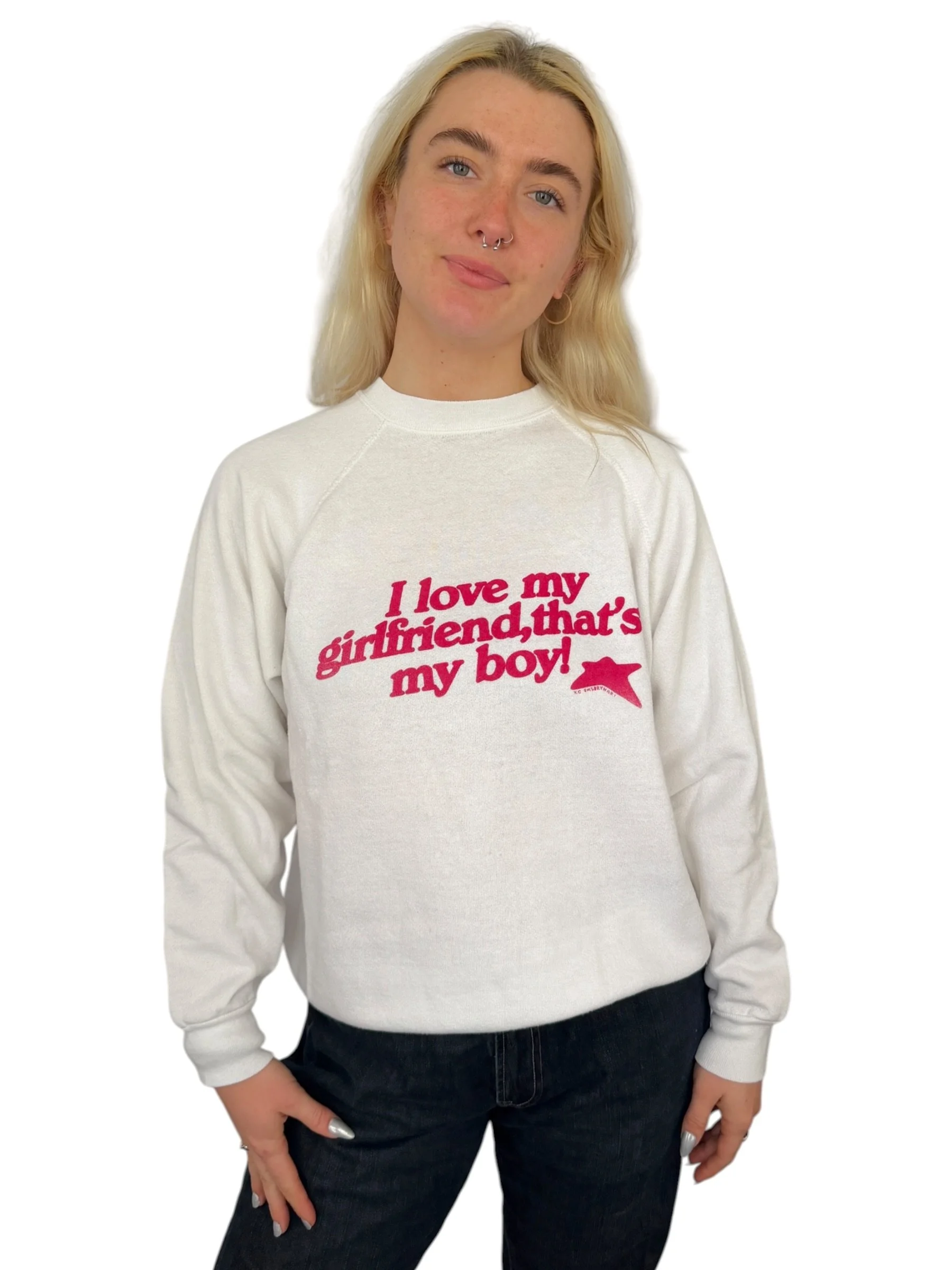 I Love My Girlfriend, That's My Boy Sweatshirt - M/L