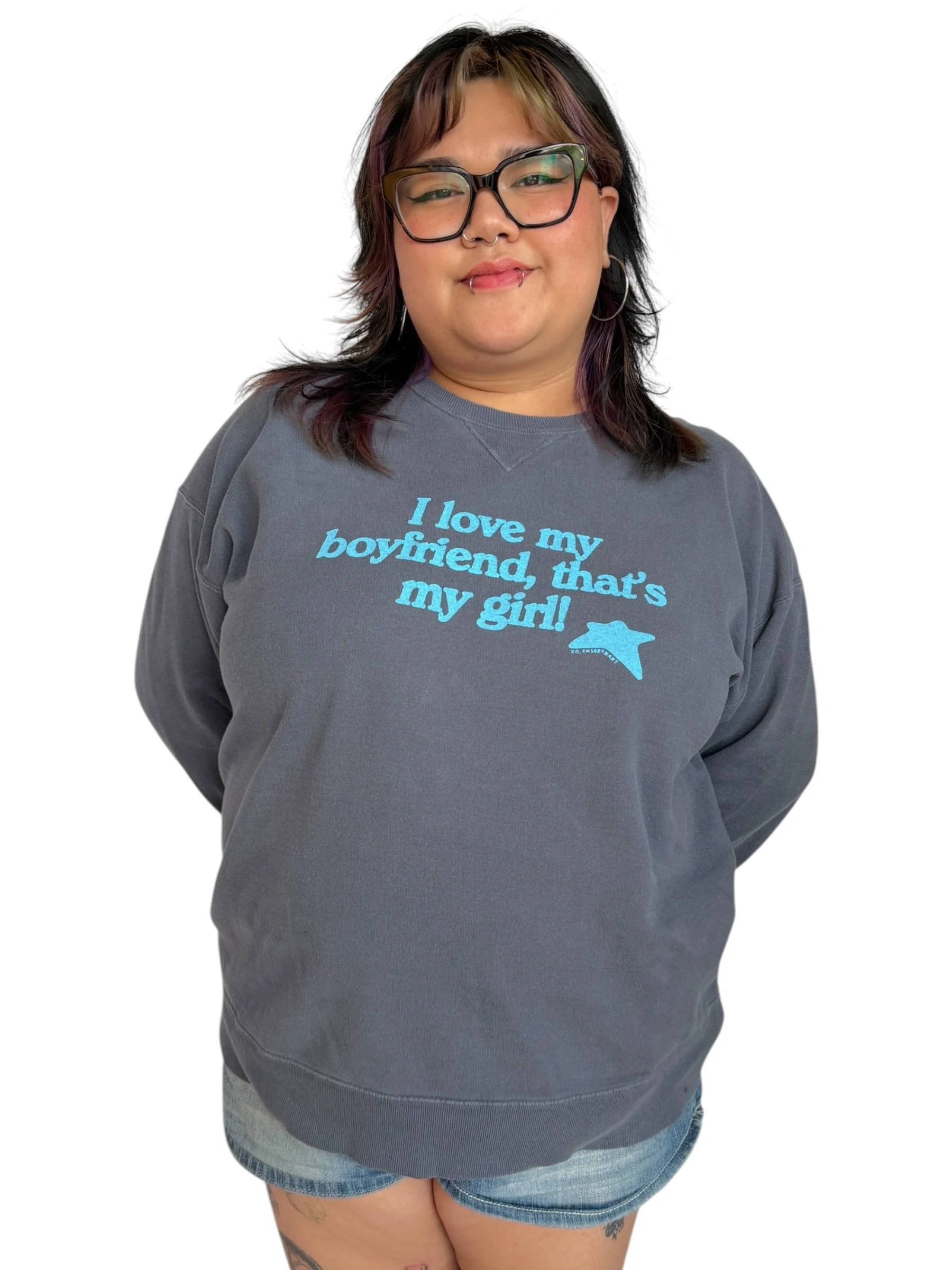 I Love My Boyfriend, That's My Girl Sweatshirt - XL
