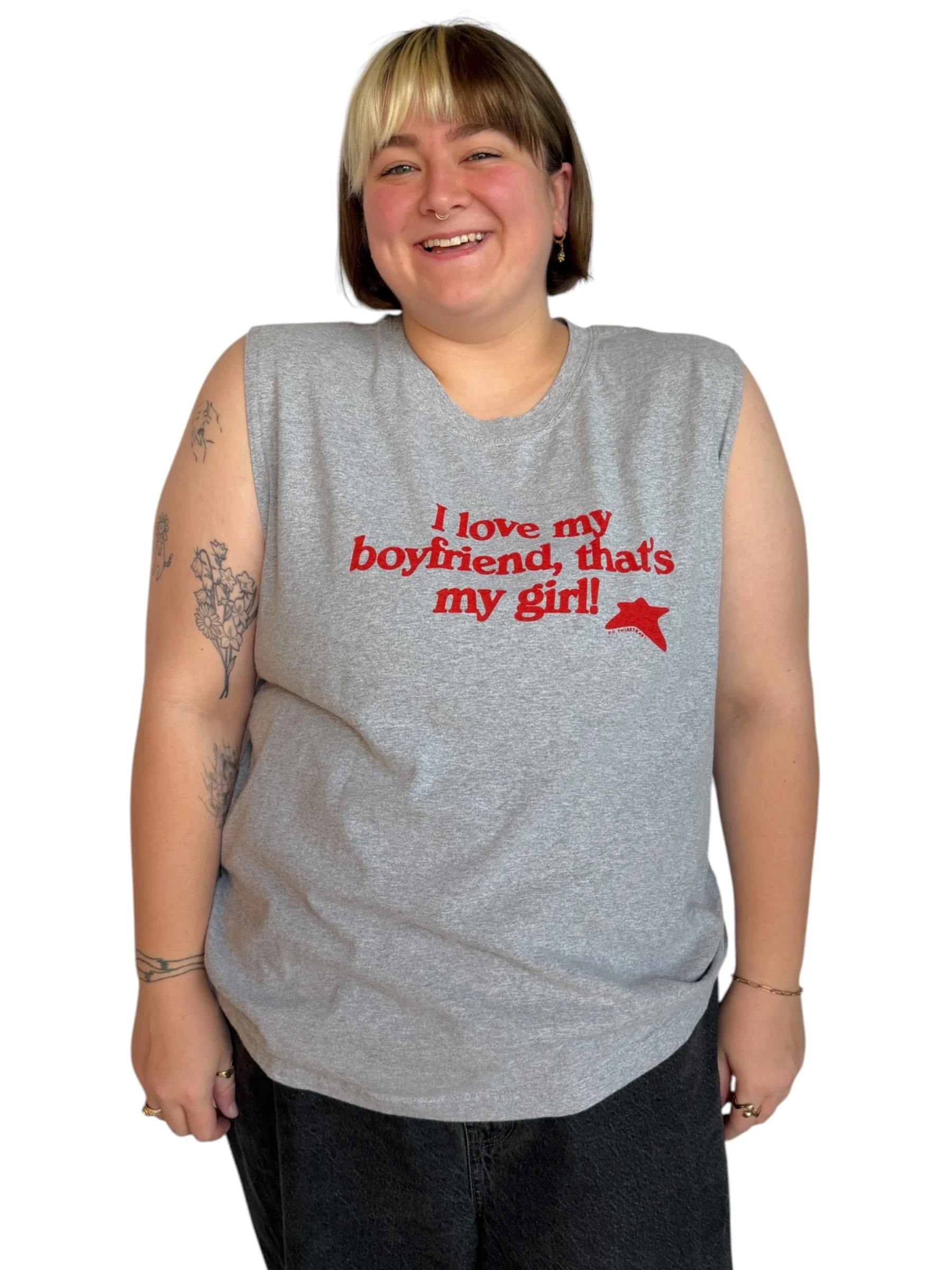 I Love My Boyfriend, That's My Girl Cut Off - XL