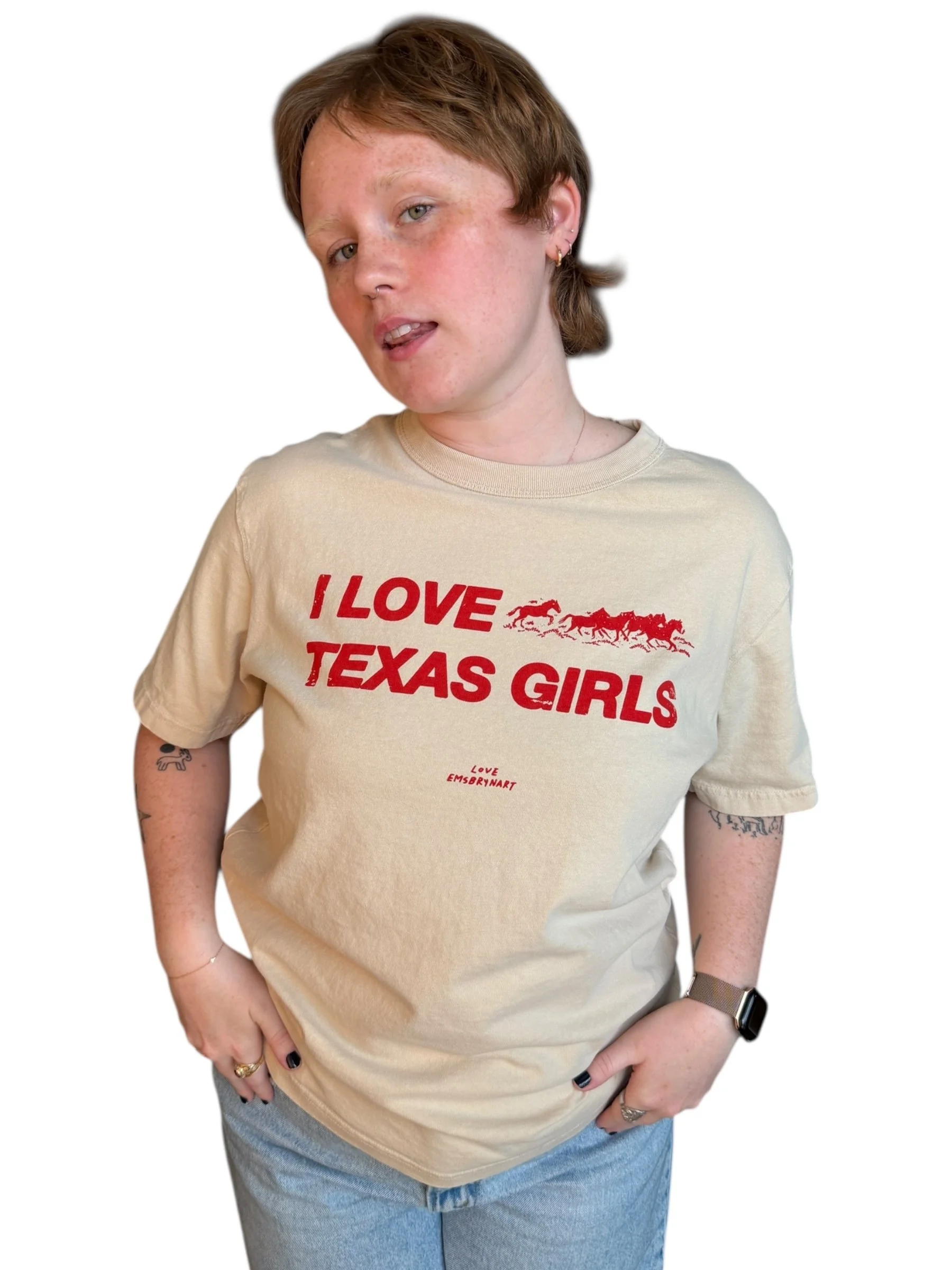 i love texas girls tee - m