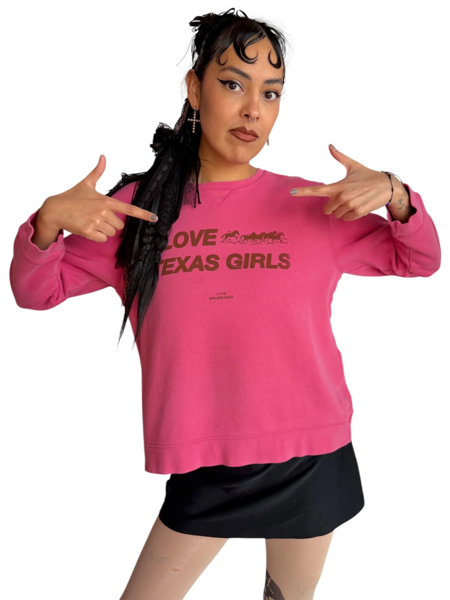 I Love Texas Girls Sweatshirt - M