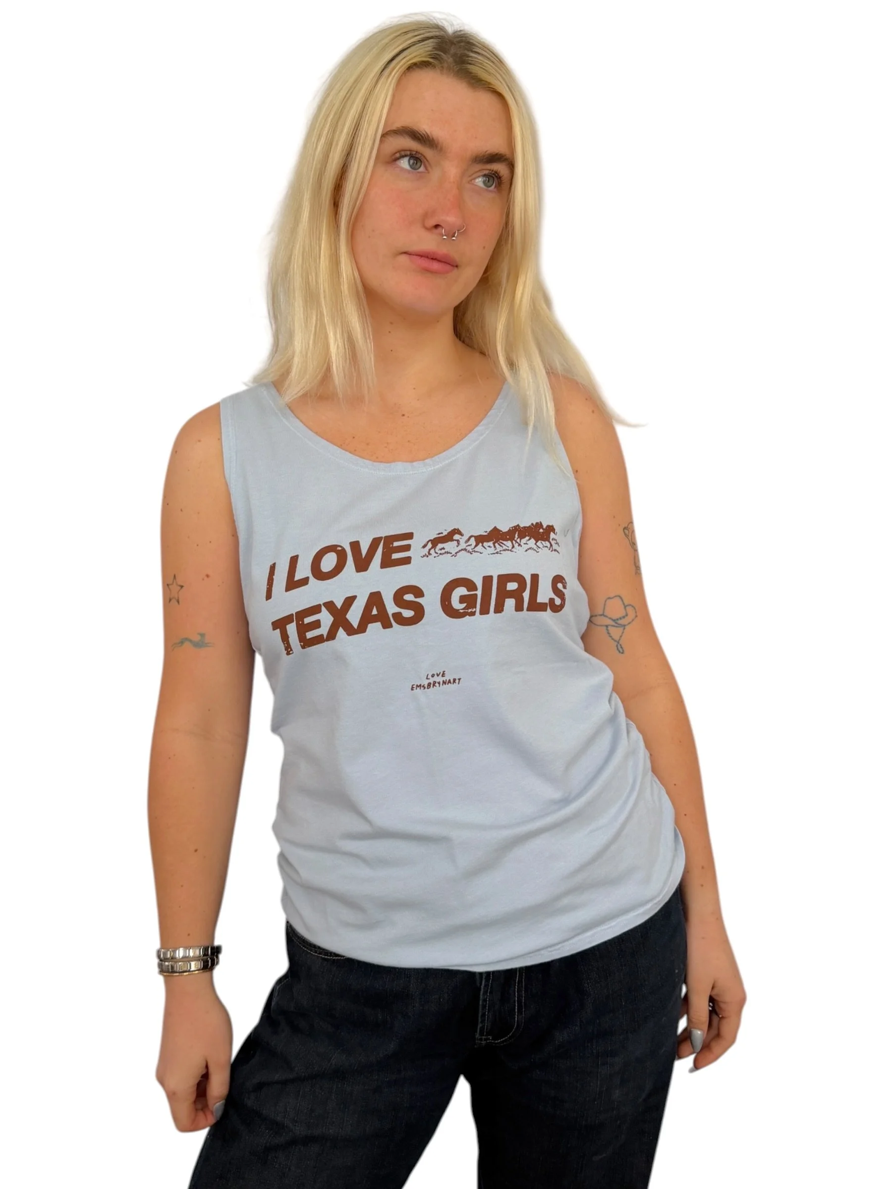 I Love Texas Girls Tank - XL