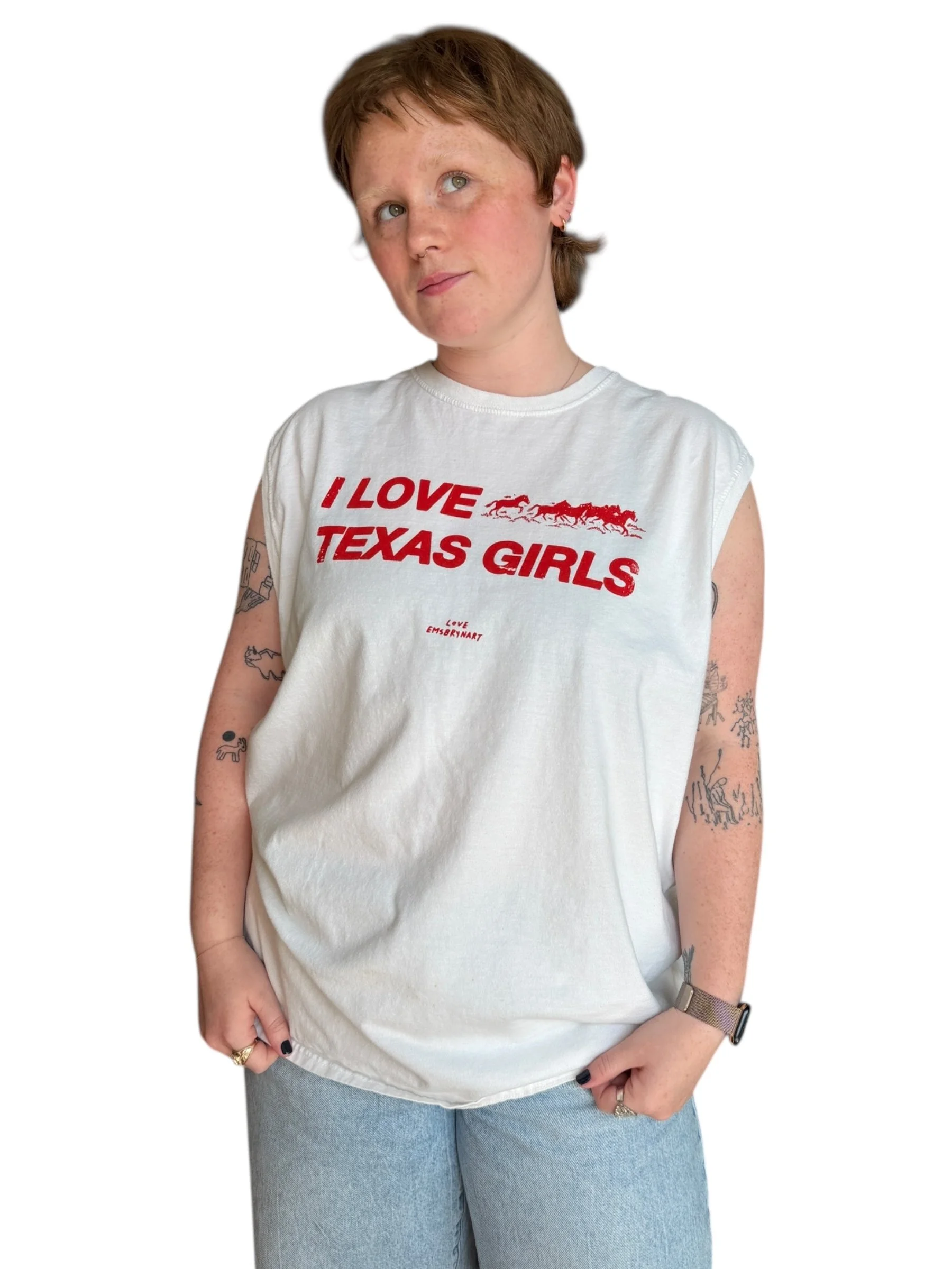 i love texas girls cut off - xl