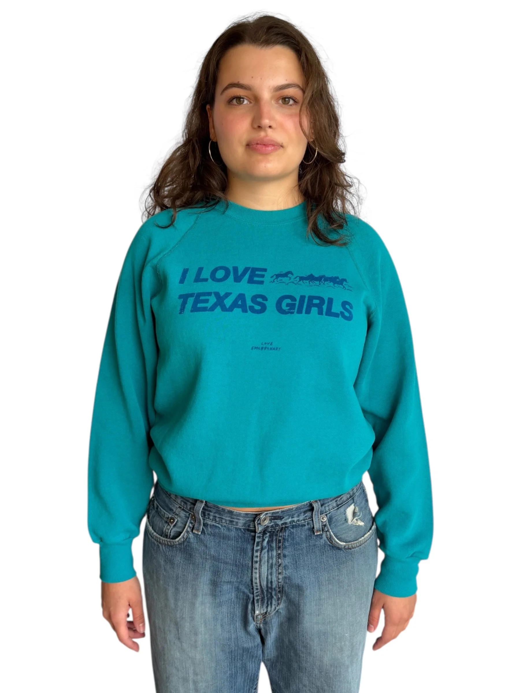 I Love Texas Girls Sweatshirt - L