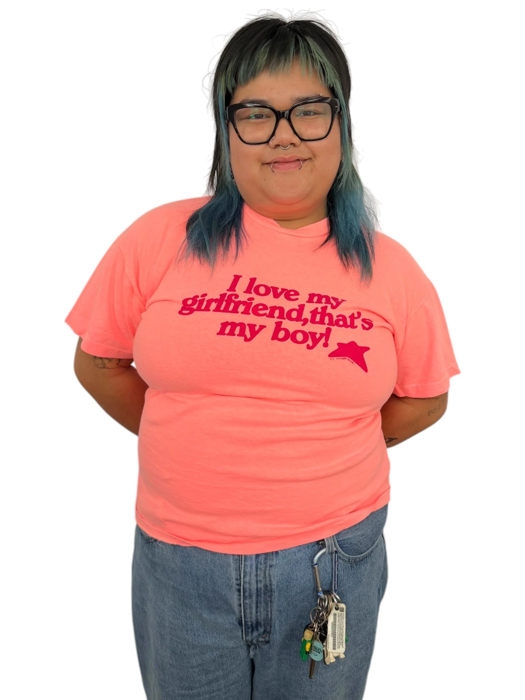 I Love My Girlfriend, That's My Boy! Tee - XL