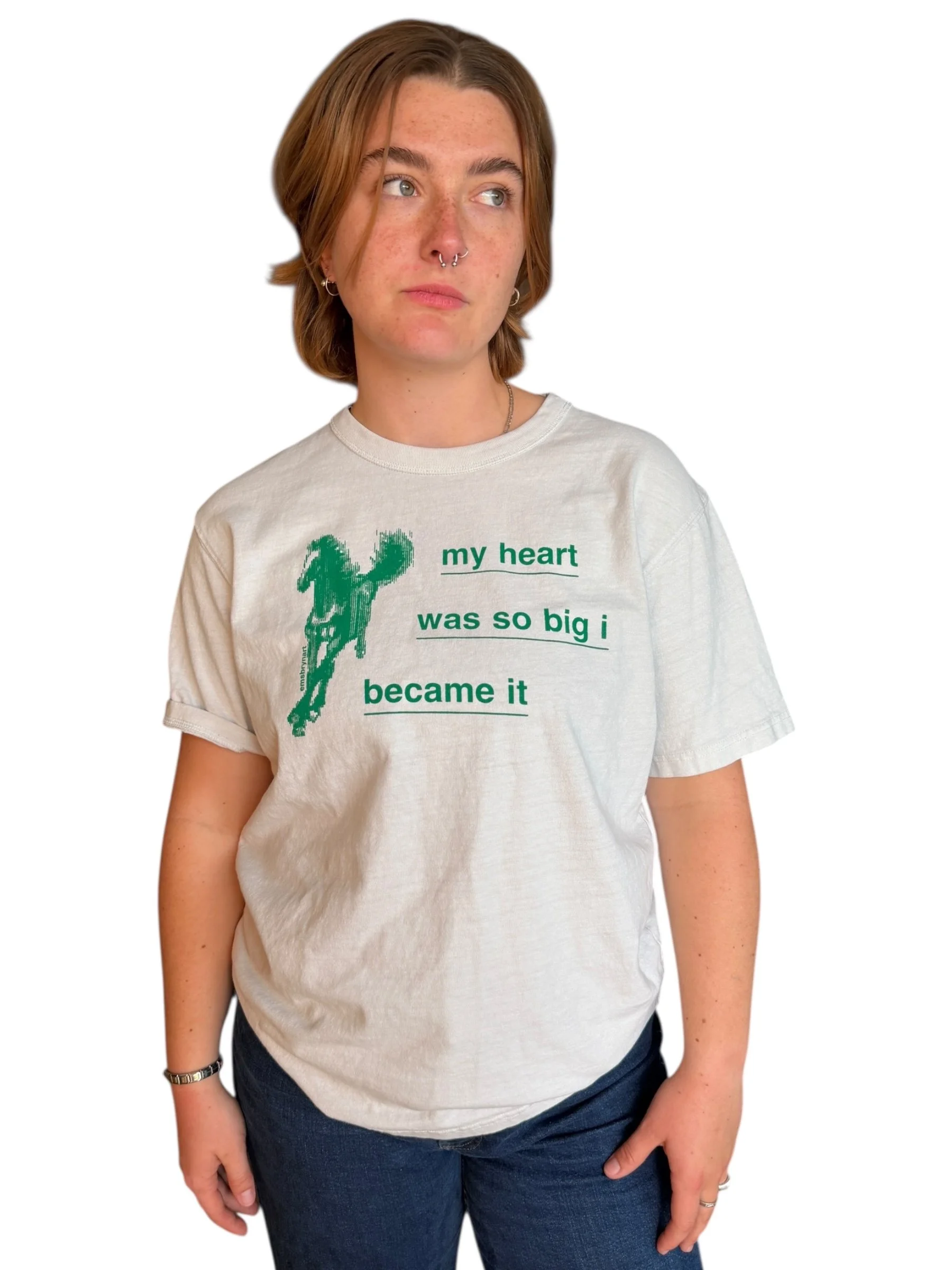 my heart was so big i became it tee - M