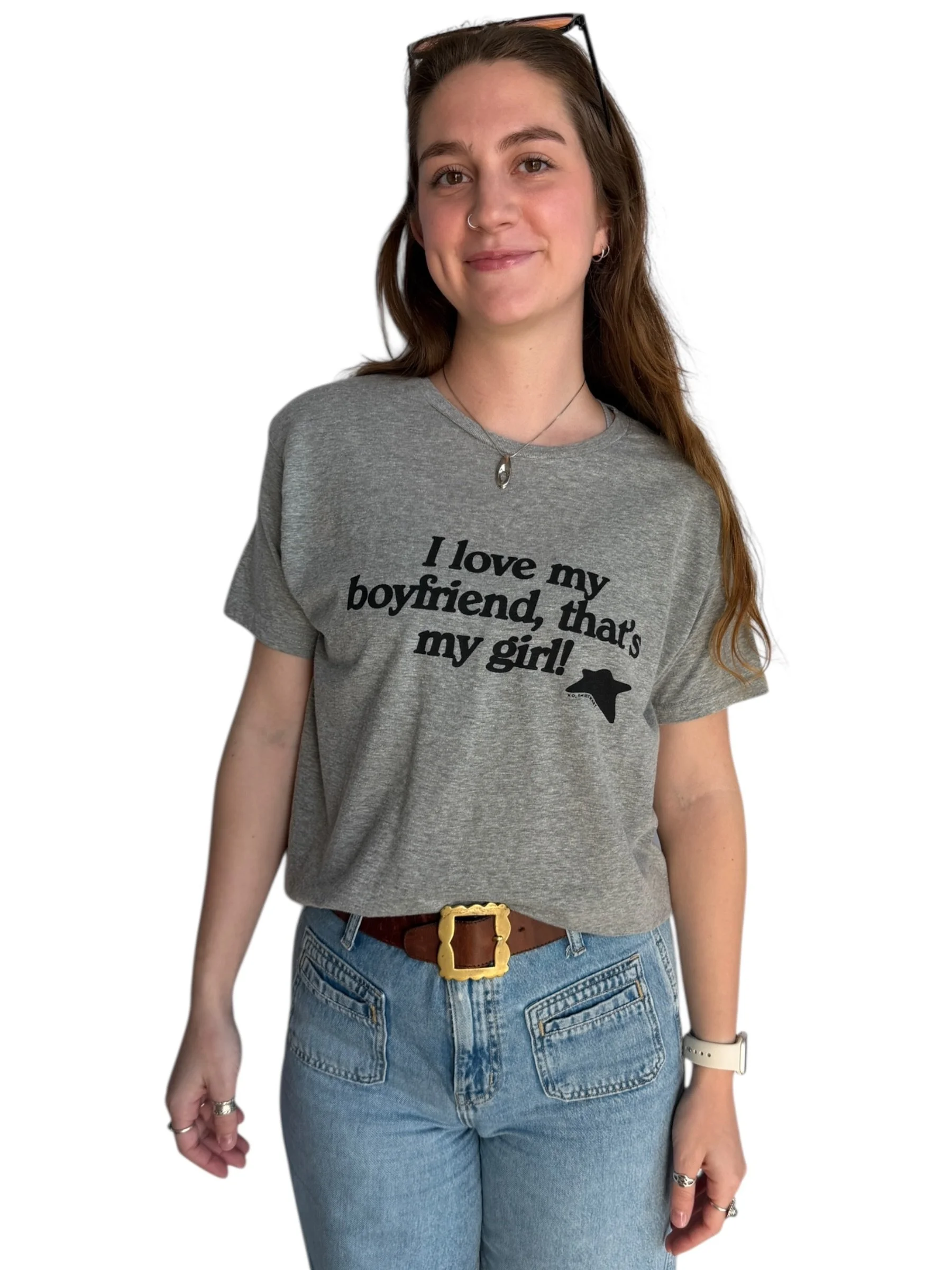 I Love My Boyfriend, That's My Girl Tee - M