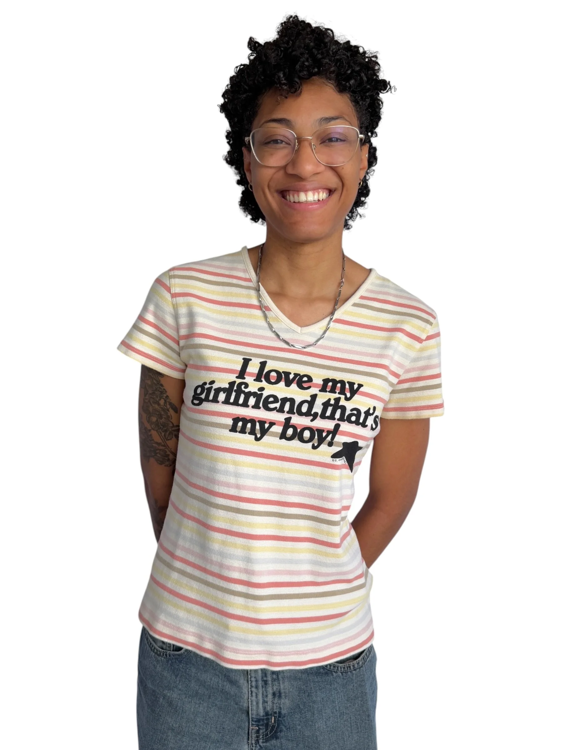 I Love My Girlfriend, That's My Boy Tee - M