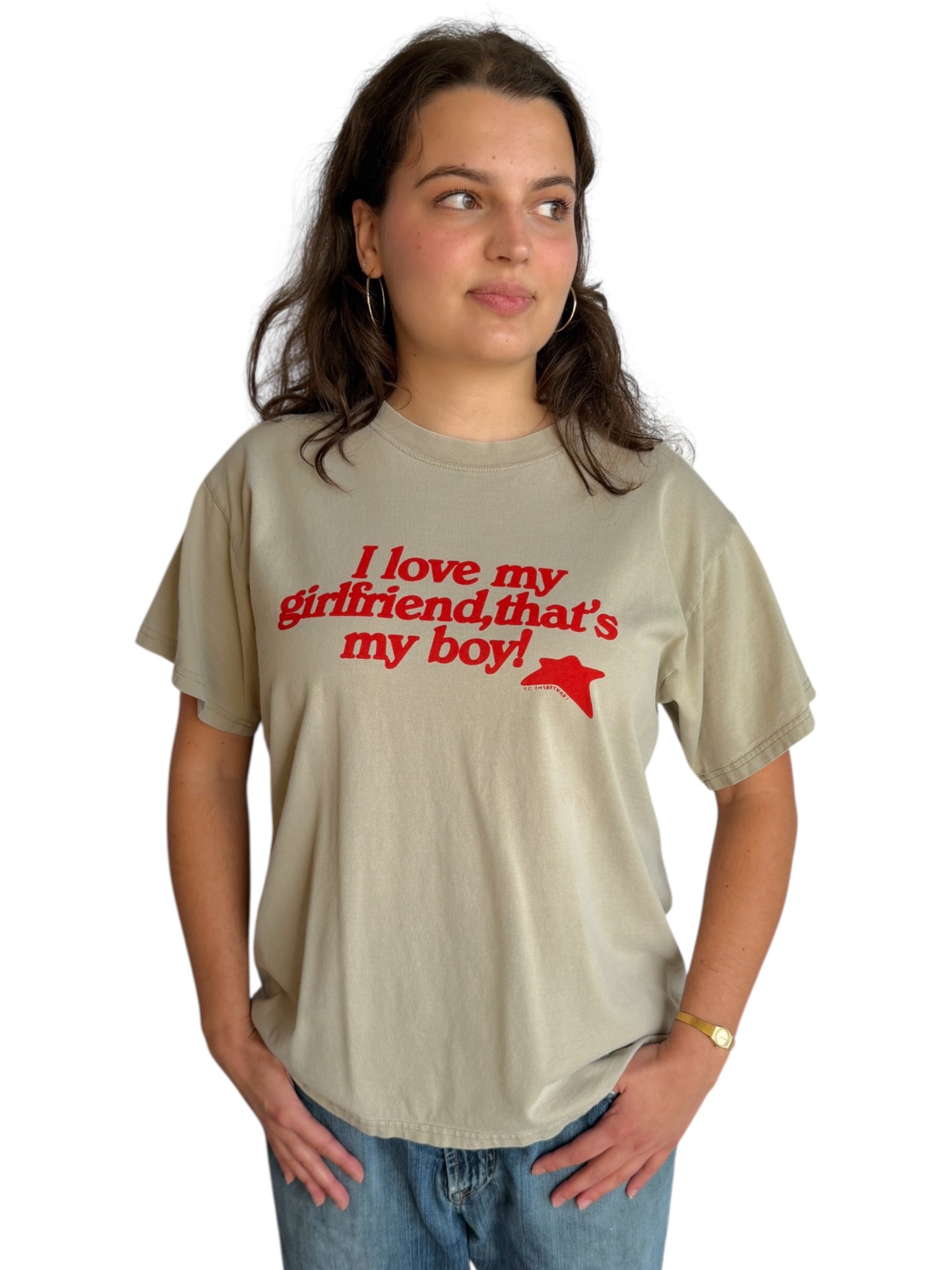 I Love My Girlfriend, That's My Boy Tee - L