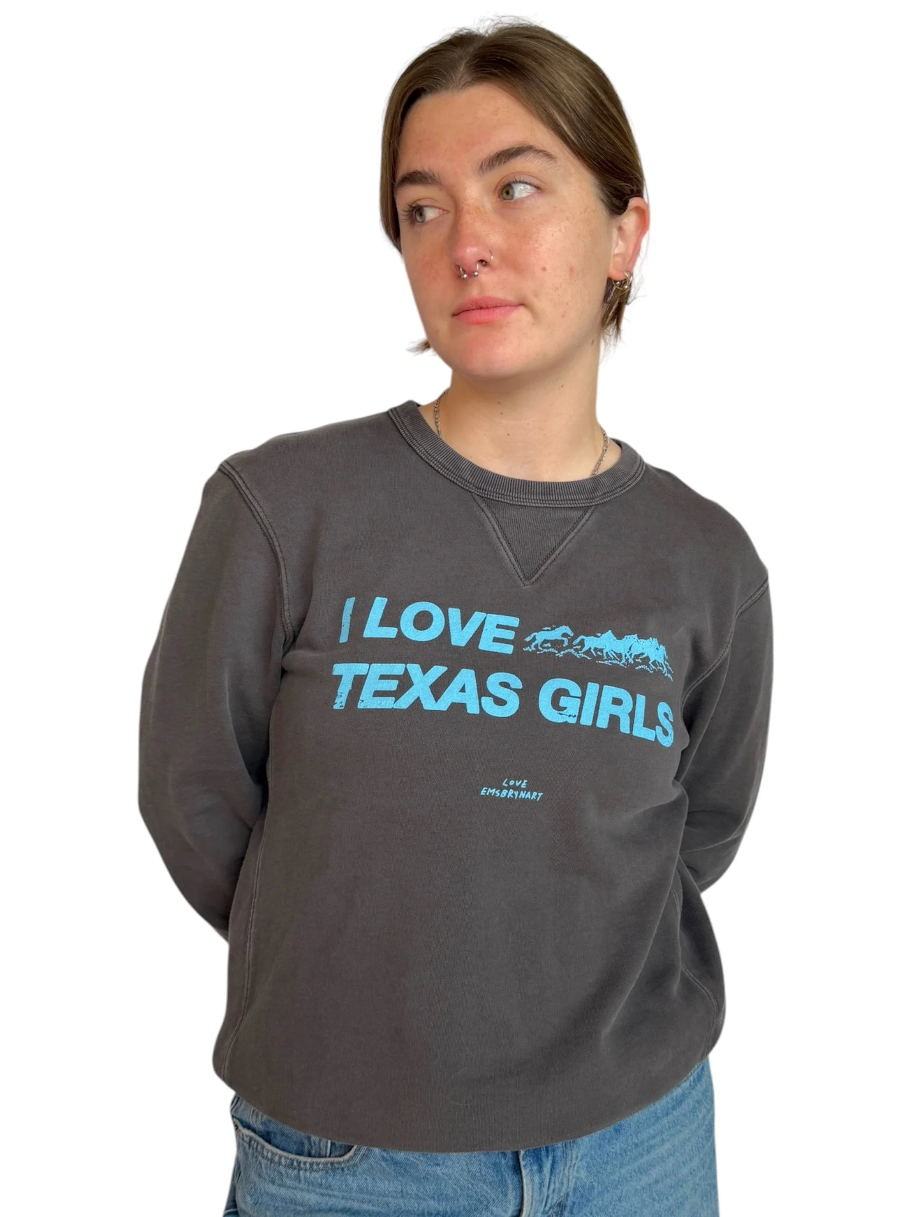 I Love Texas Girls Sweatshirt - M