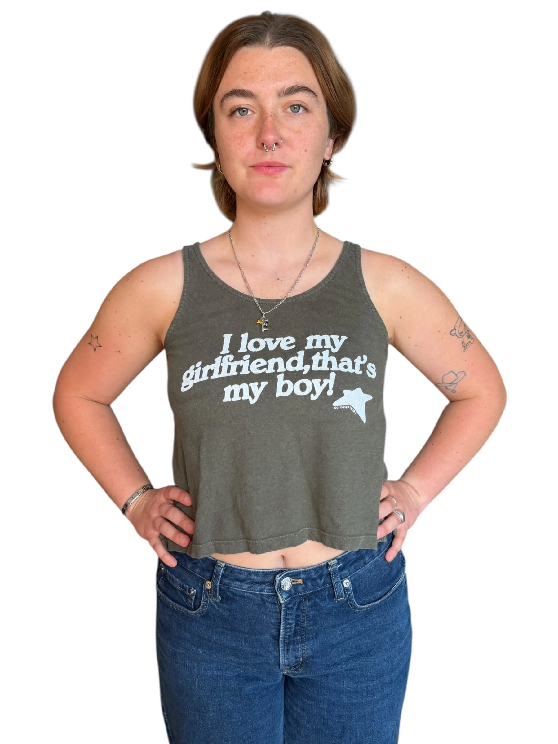 i love my girlfriend, that's my boy tank - xs