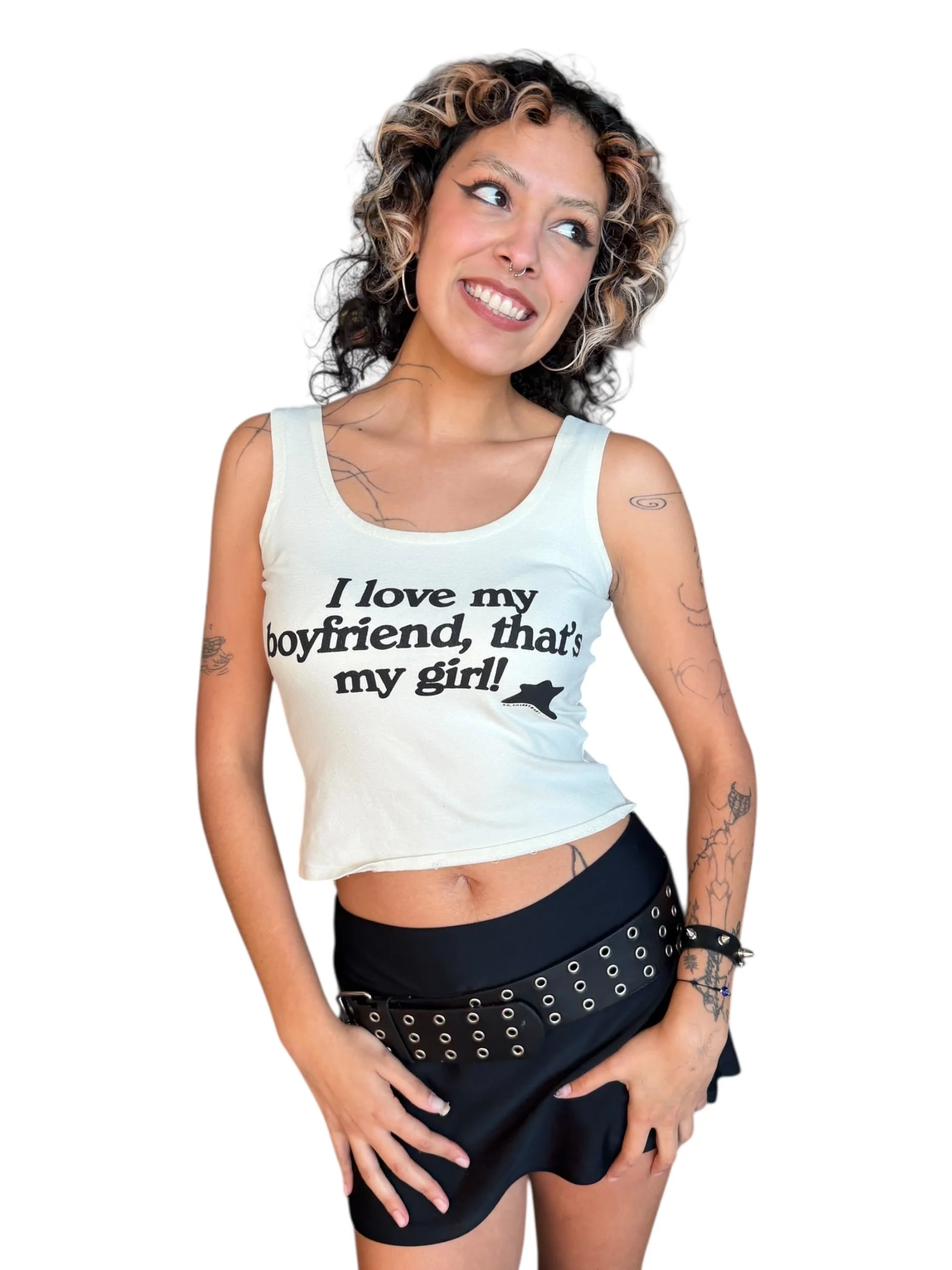 i love my boyfriend, that's my girl tank - s