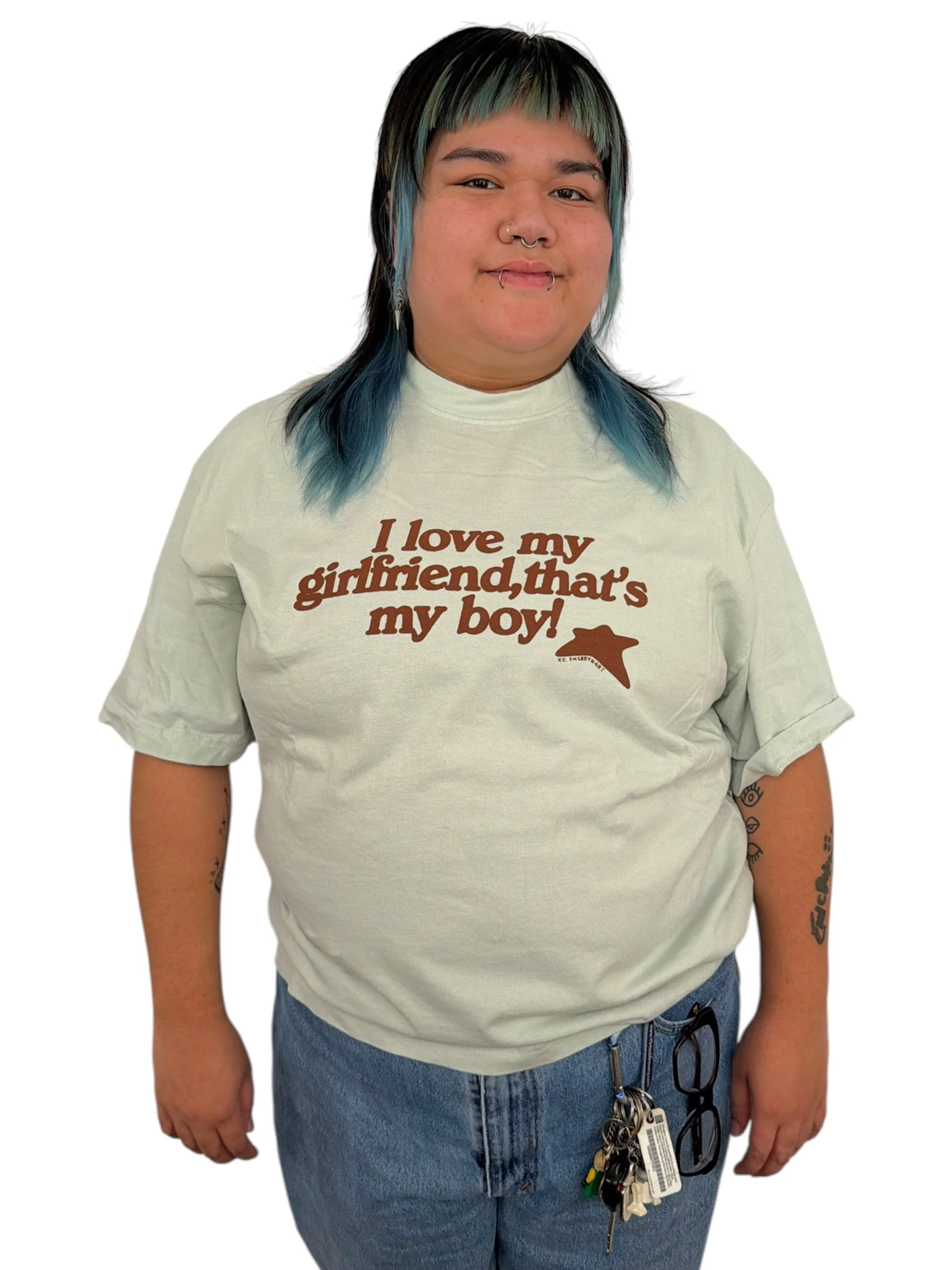 I Love My Girlfriend, That's My Boy Tee - XL