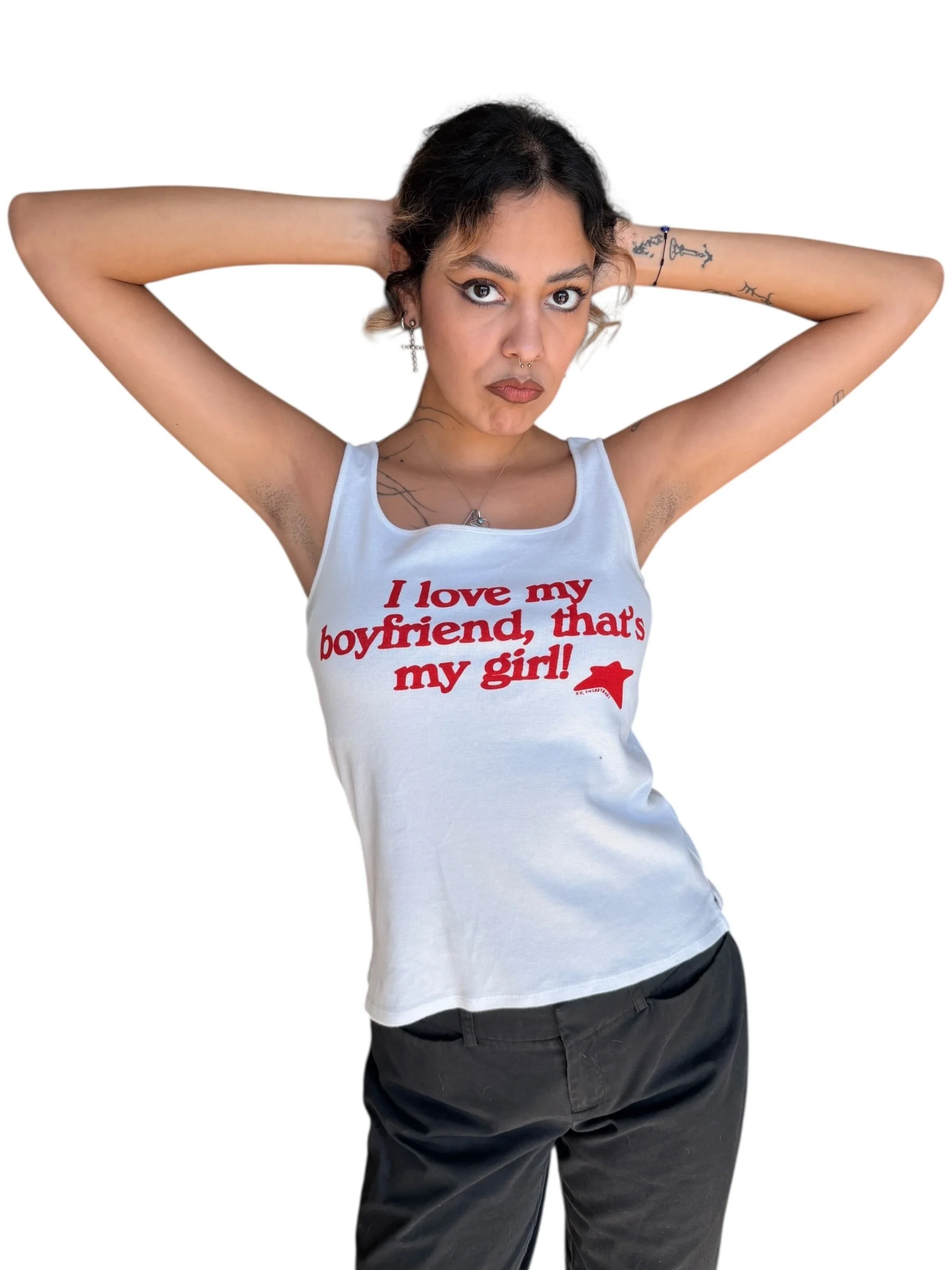 i love my boyfriend, that's my girl tank - s/m