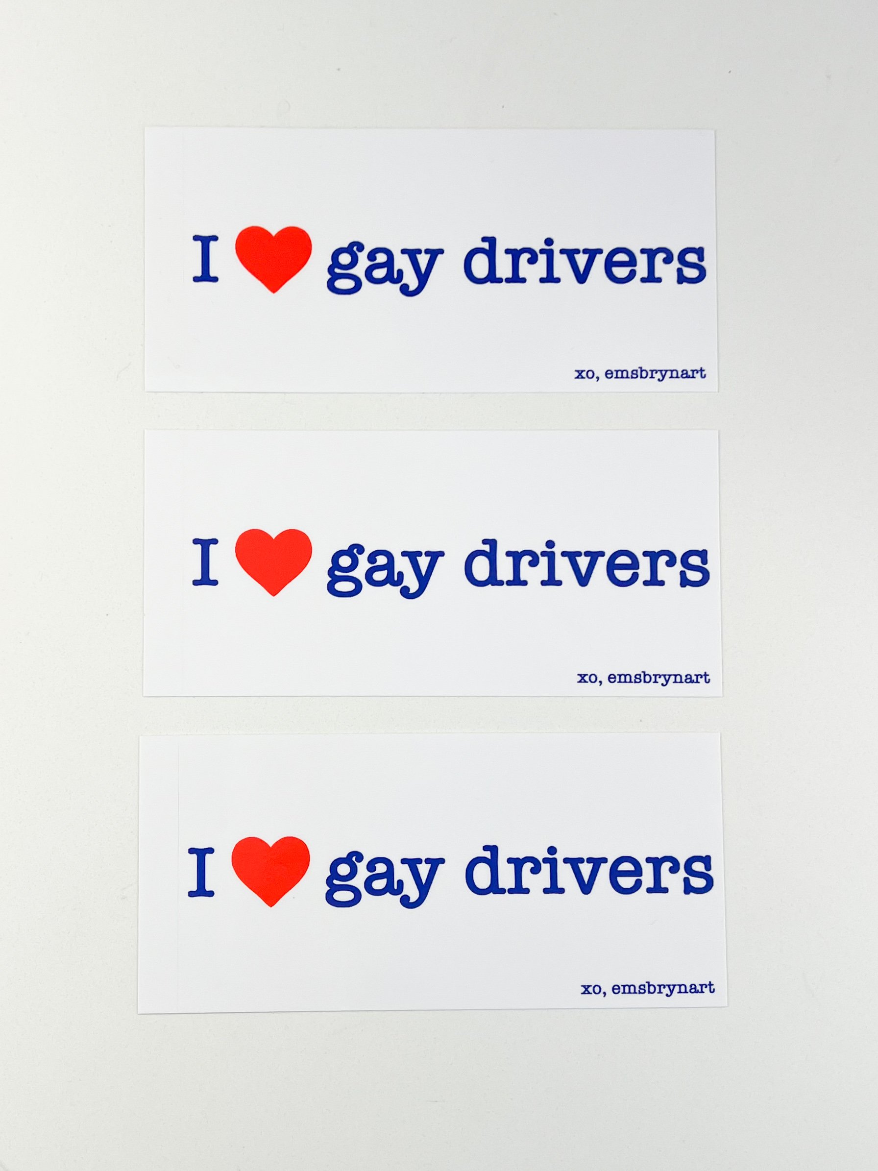I <3 Gay Drivers Sticker