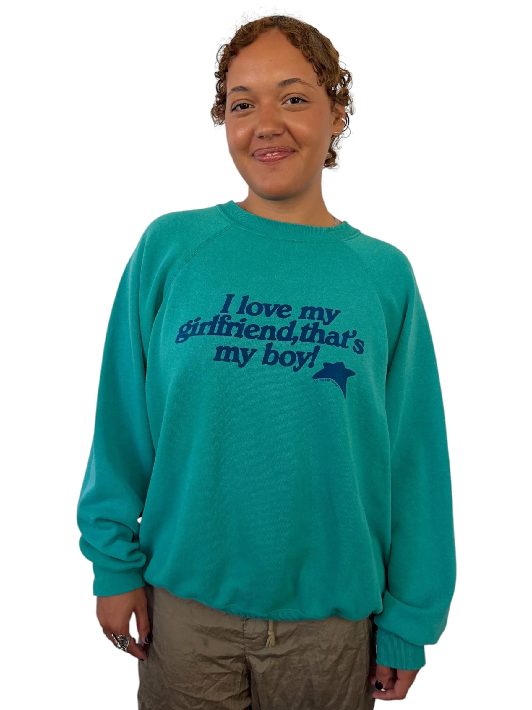 I Love My Girlfriend, That's My Boy Sweatshirt - XL