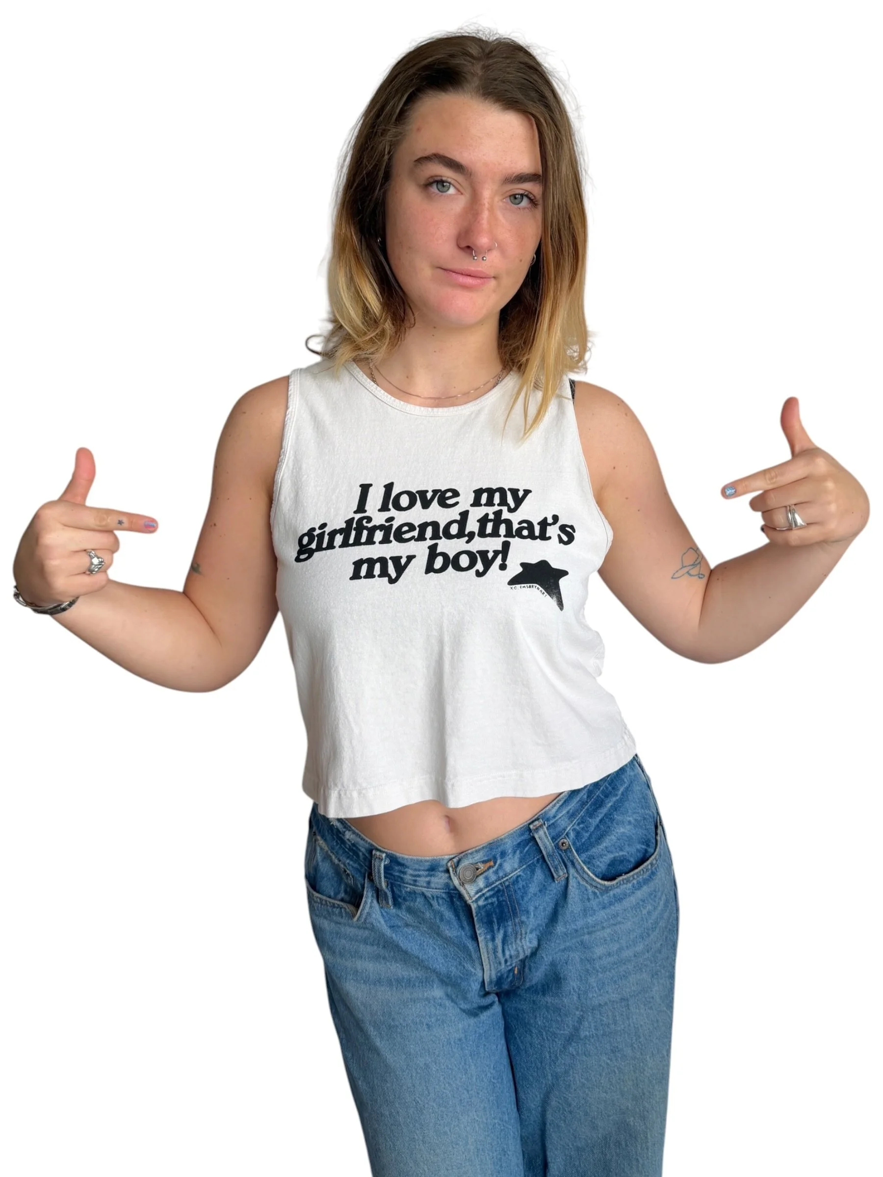 I Love My Girlfriend, That's My Boy Tank - M/L