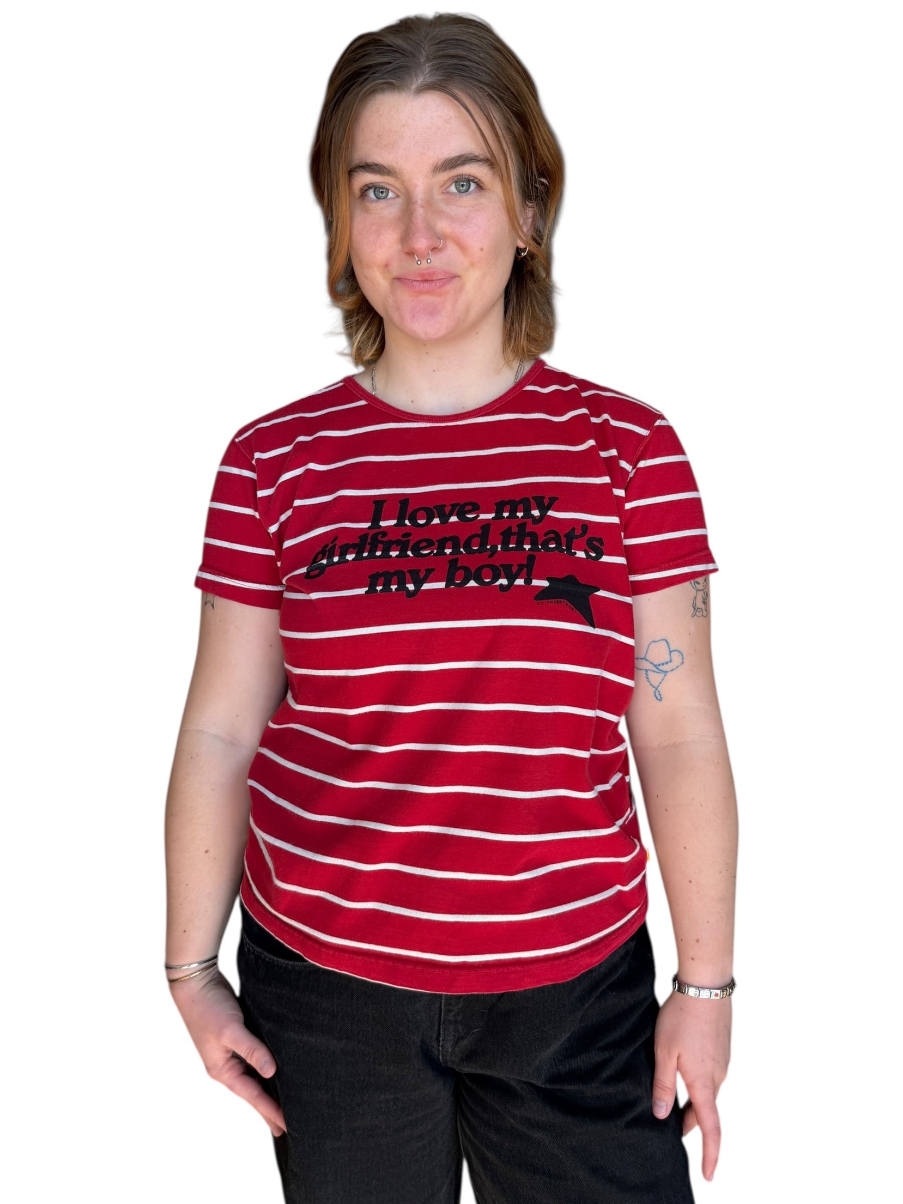 i love my girlfriend, that's my boy tee - m